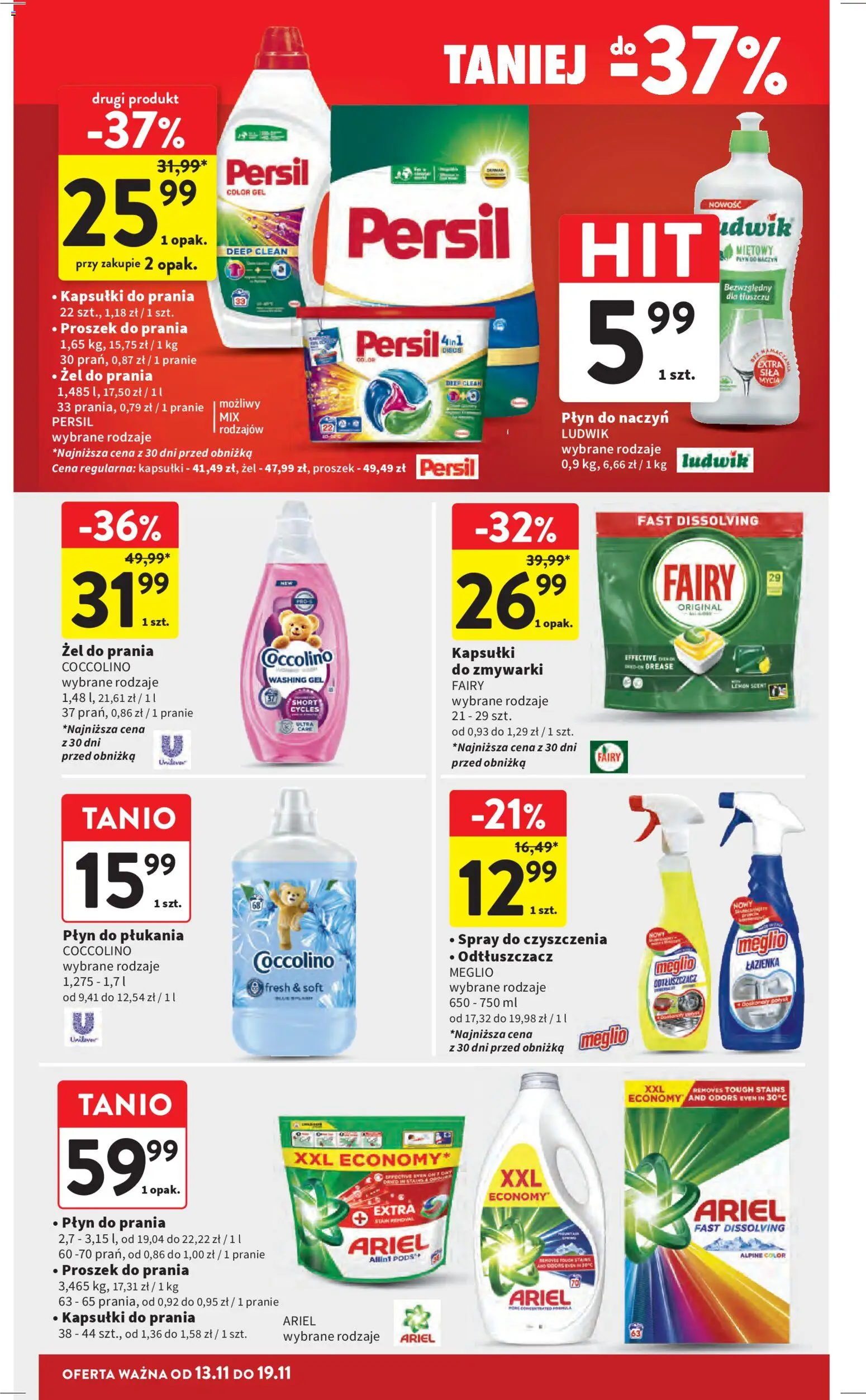 Intermarche Gazetka od 13.11.2025 | Strona: 36 | Produkty: Coccolino, Gry, Kapsułki do prania, Proszek do prania