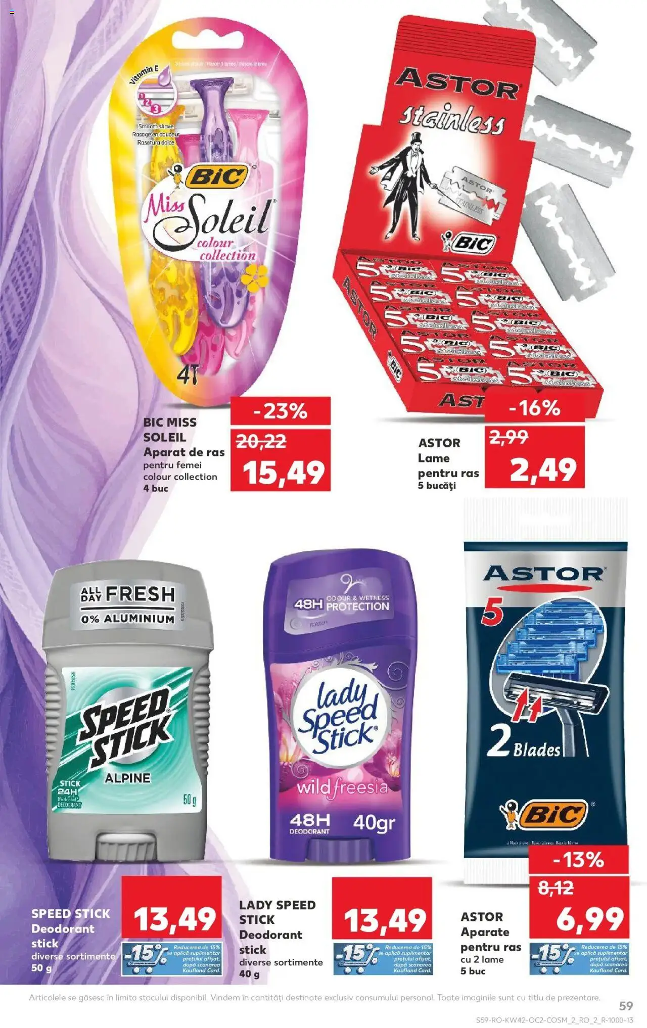 Noul catalog Kaufland – valabil de la 15.10.2025 | Pagină: 59 | Produse: Aparat De Ras, Deodorant
