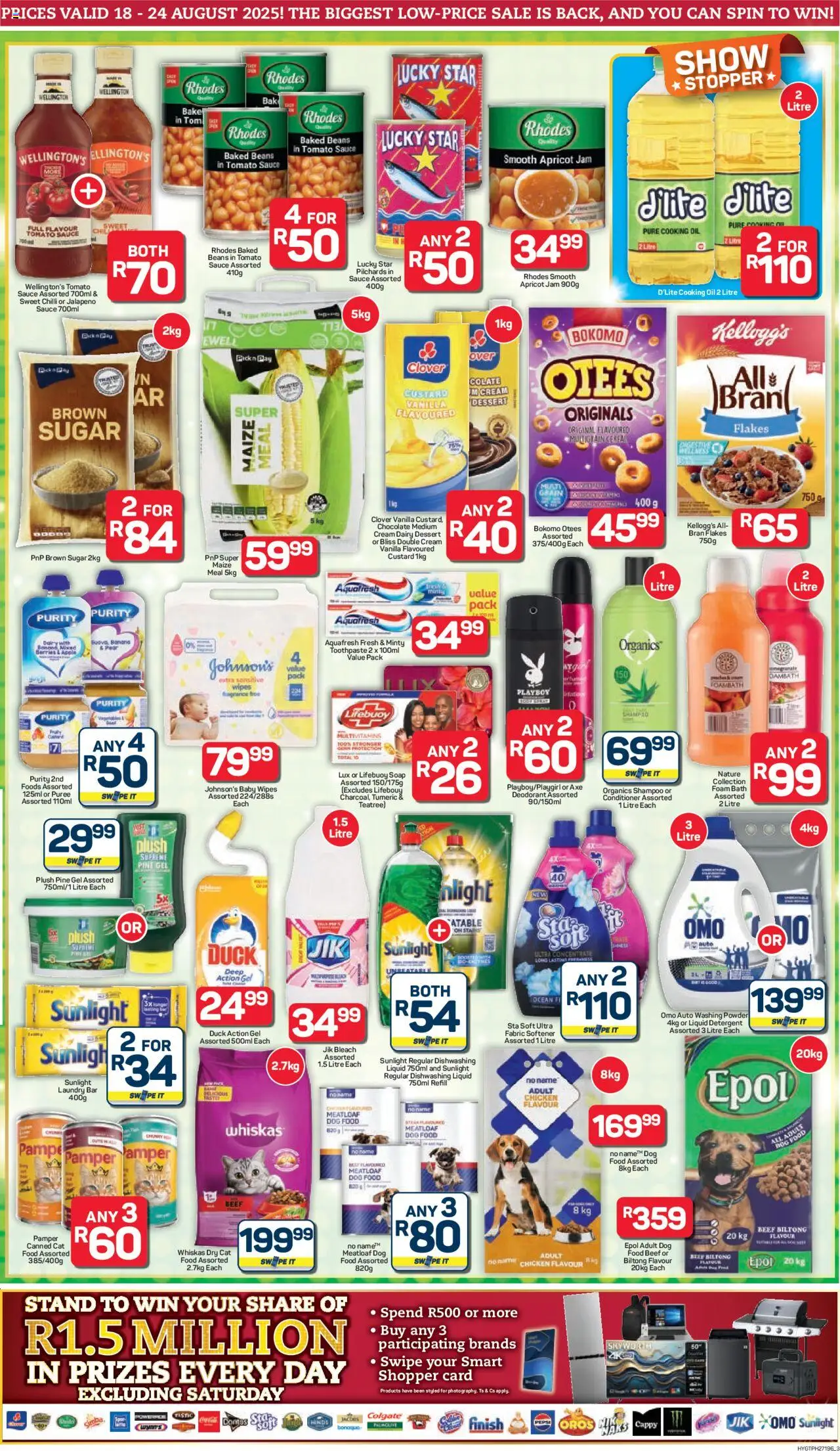 Pick n Pay Inland provinces - Hypermarket Specials │ valid from 18.08.2025 | Page: 3 | Products: Multivitamins, Tomato sauce, Soap, Sugar