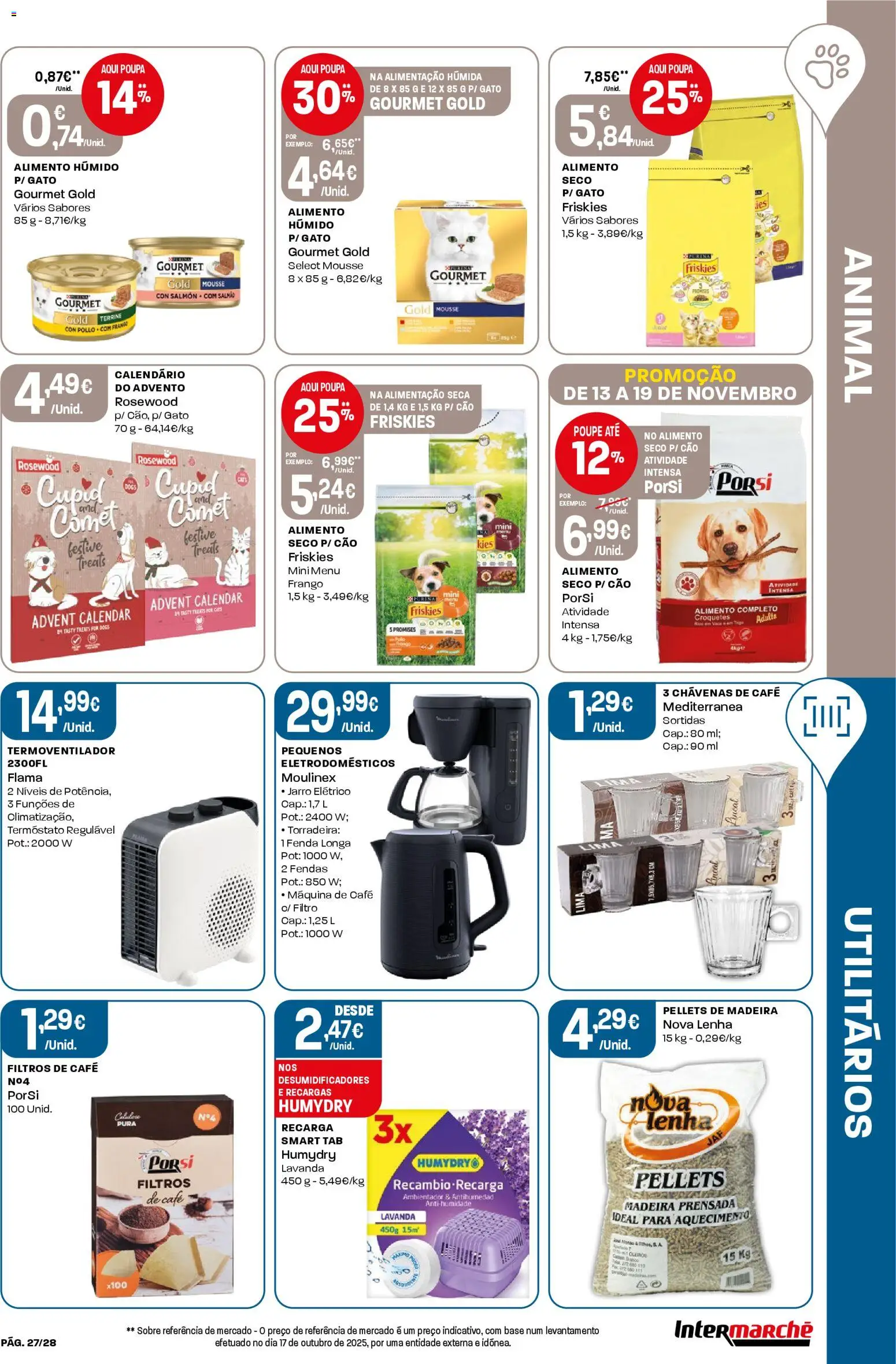 Intermarché Folheto Contact │ válido de 13.11.2025 | Página: 27 | Produtos: Torradeira, Salmão, Chávenas, Café