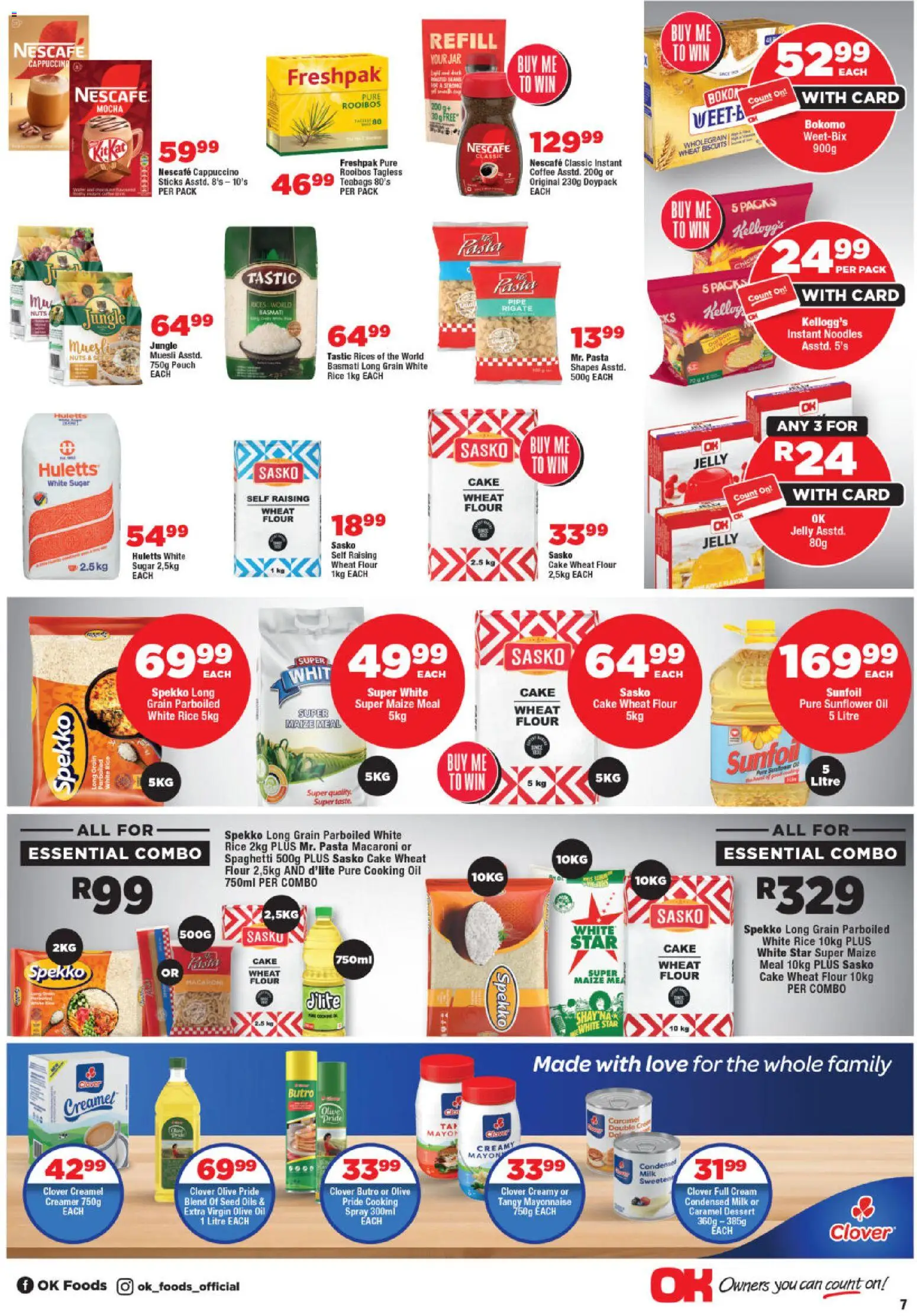 New OK Foods catalogue – valid from 25.11.2025 | Page: 7 | Products: Light, Condensed milk, Biscuits, Noodles