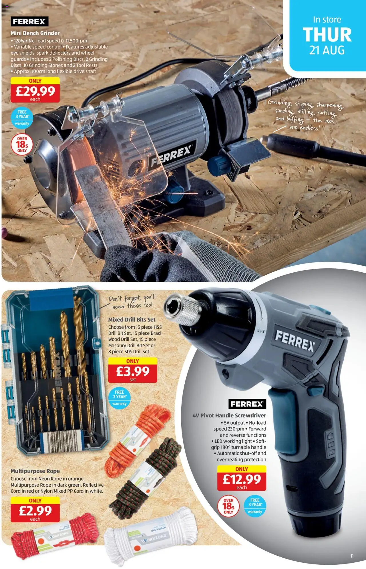  | Page: 11 | Products: Drill, Handle, Grinder