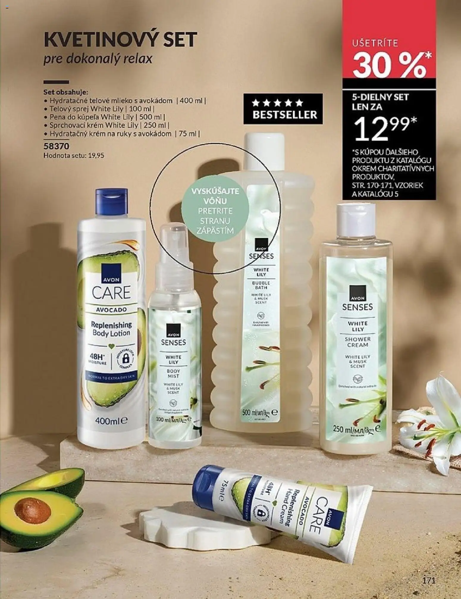 Nové Avon akcie – leták je platný od 01.04.2026 | Strana: 171 | Produkty: Telové mlieko, Krém na ruky, Pena do kúpeľa, Krém