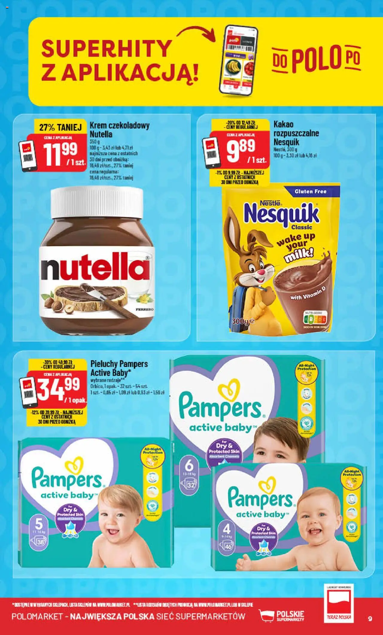 POLOmarket Gazetka od 08.10.2025 | Strona: 9 | Produkty: Krem czekoladowy, Kakao, Pampers, Krem