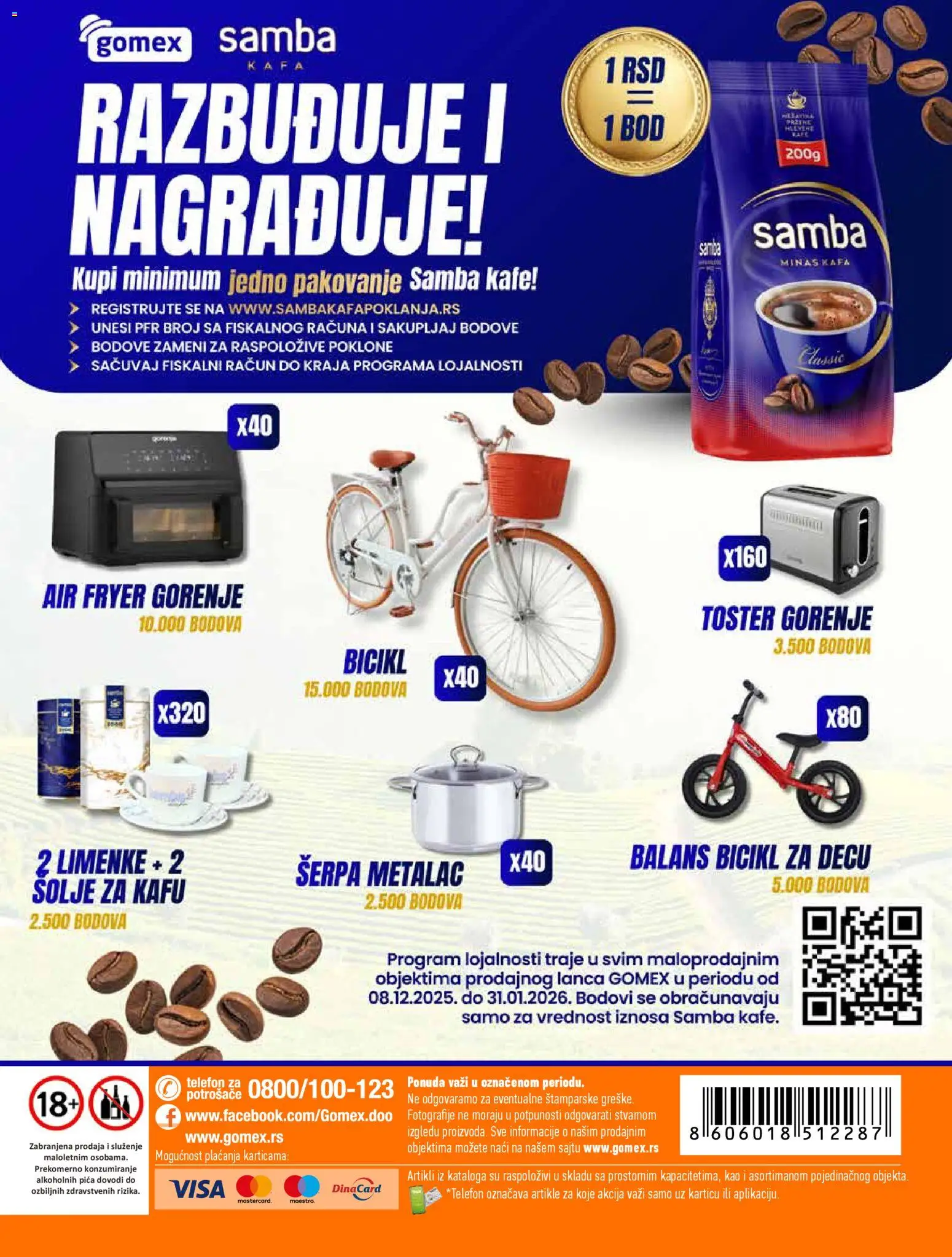 Gomex katalog - važi od 03.12.2025 | Strana: 24 | Proizvode: Toster, Telefon, Pakovanje, Pica