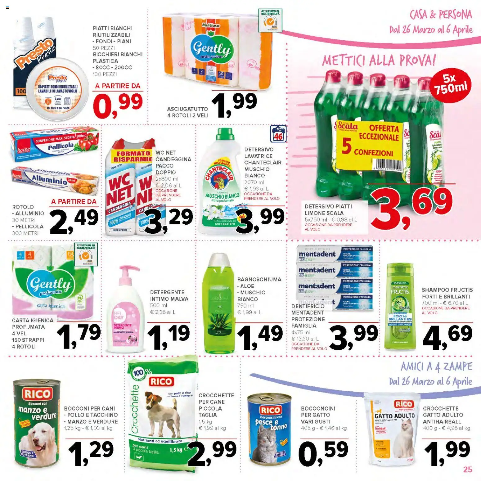 Volantino Todis del 26.03.2026 | Pagina: 25 | Prodotti: Intimo, Crocchette, Tonno, Scala