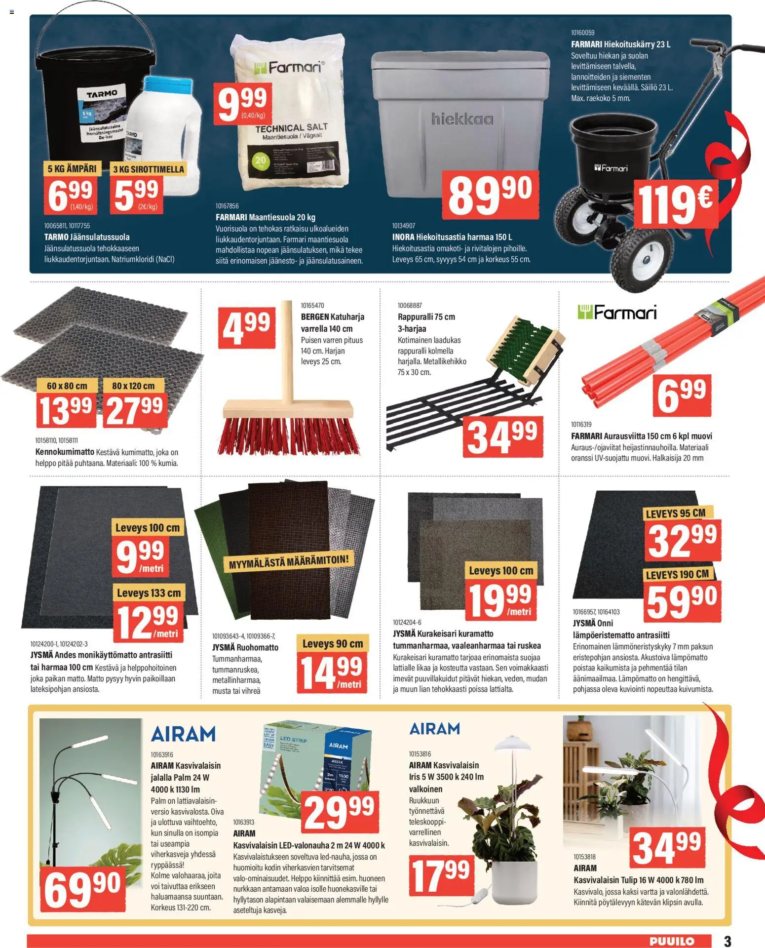Puuilo tarjoukset – voimassa 24.11.2025 alkaen | Sivu: 3 | Tuotteet: Ämpäri, Matto, Voi
