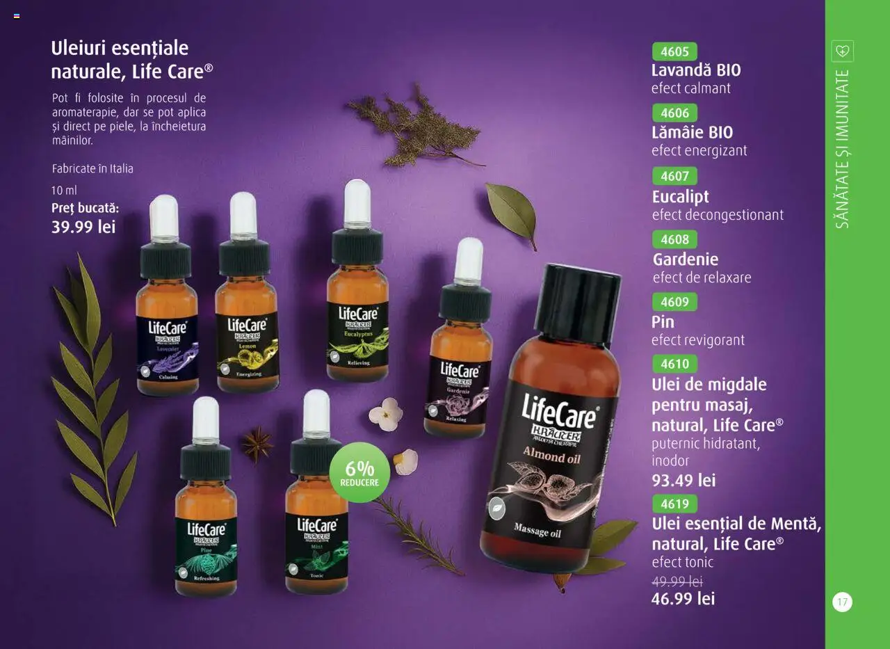 Noul catalog Life Care – valabil de la 01.10.2025 | Pagină: 19 | Produse: Şerit ödül, Migdale, Ulei, Lămâie