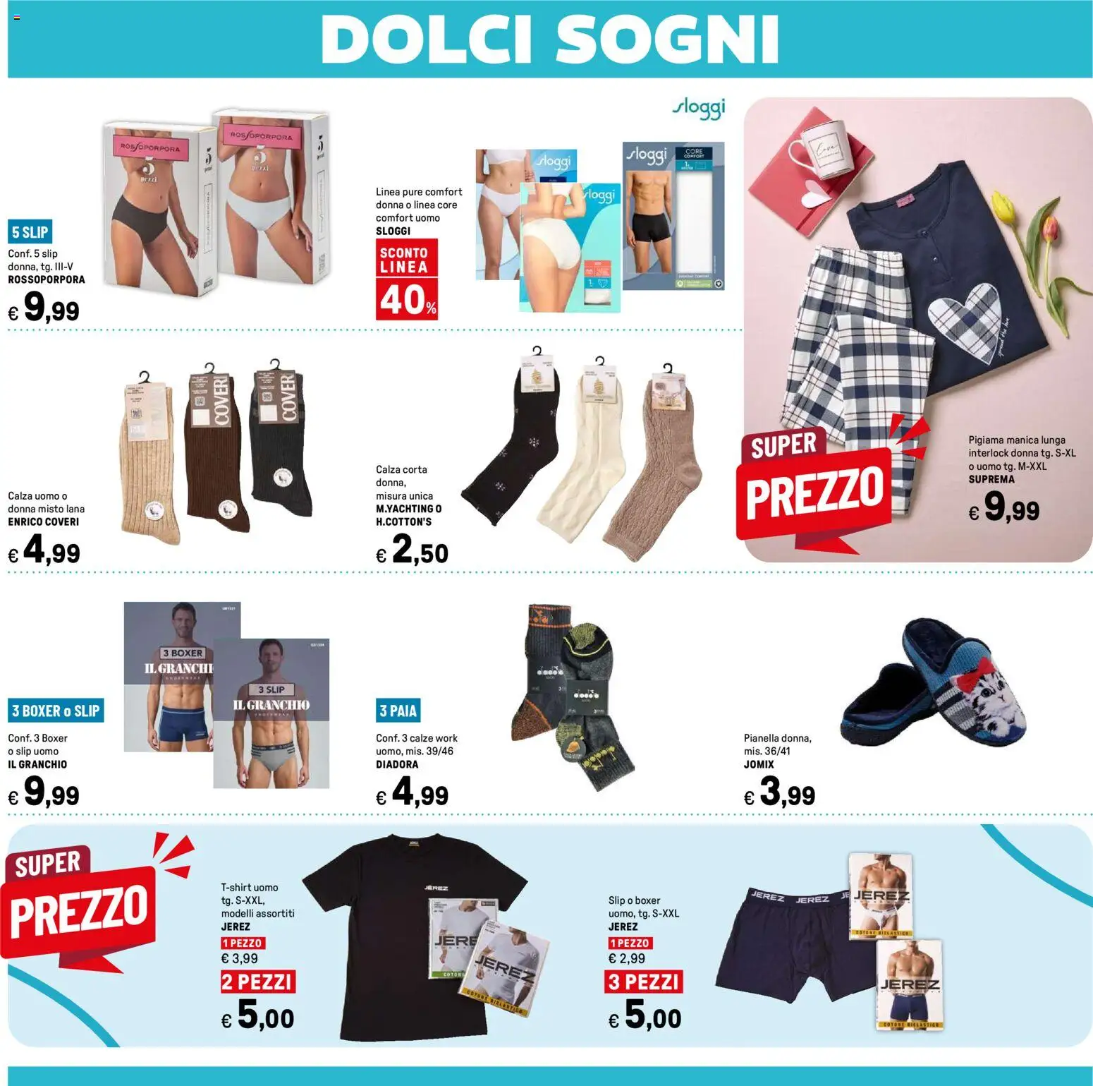 Volantino Iper del 31.12.2025 | Pagina: 44 | Prodotti: Pigiama, Slip, Boxer