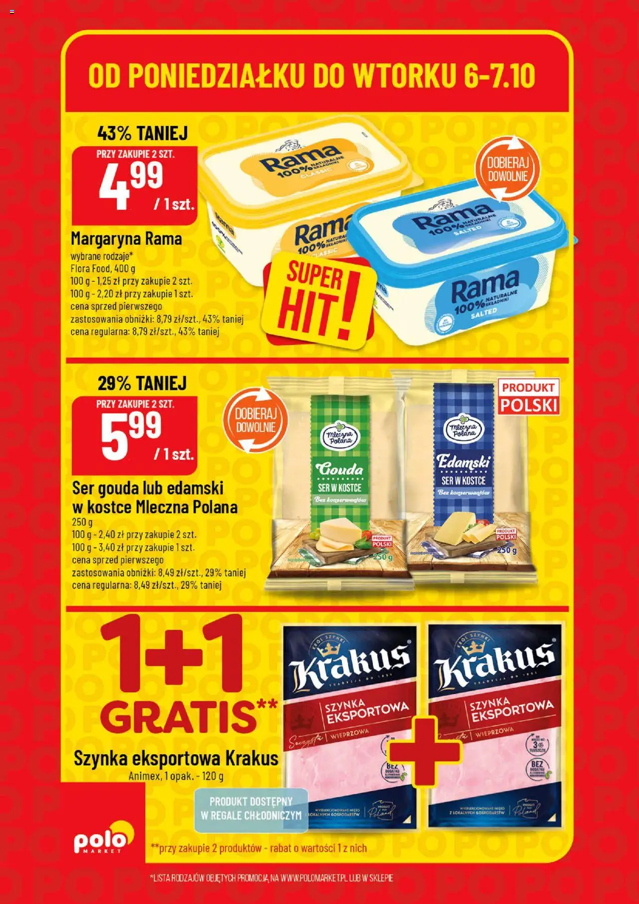 POLOmarket Gazetka - Super Hity od 06.10.2025 | Strona: 4 | Produkty: Szynka, Margaryna, Ser, Ser gouda