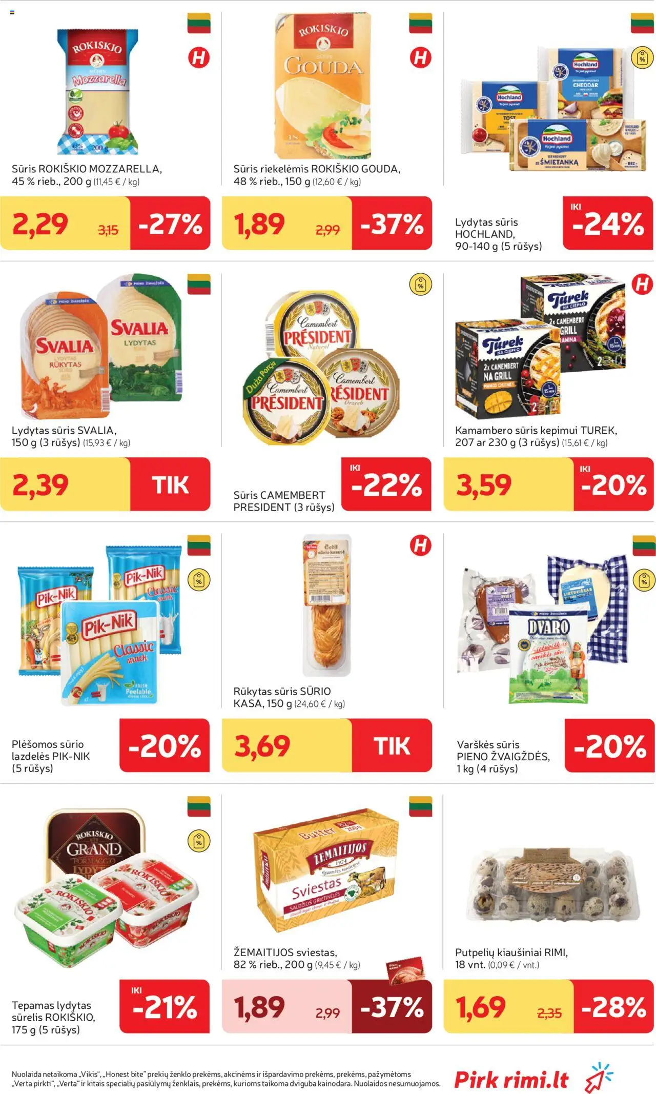 Rimi leidinys│galioja nuo 19.08.2025 | Puslapis: 17 | Prekių: Kiaušiniai, Sūris, Sviestas, Lydytas sūris