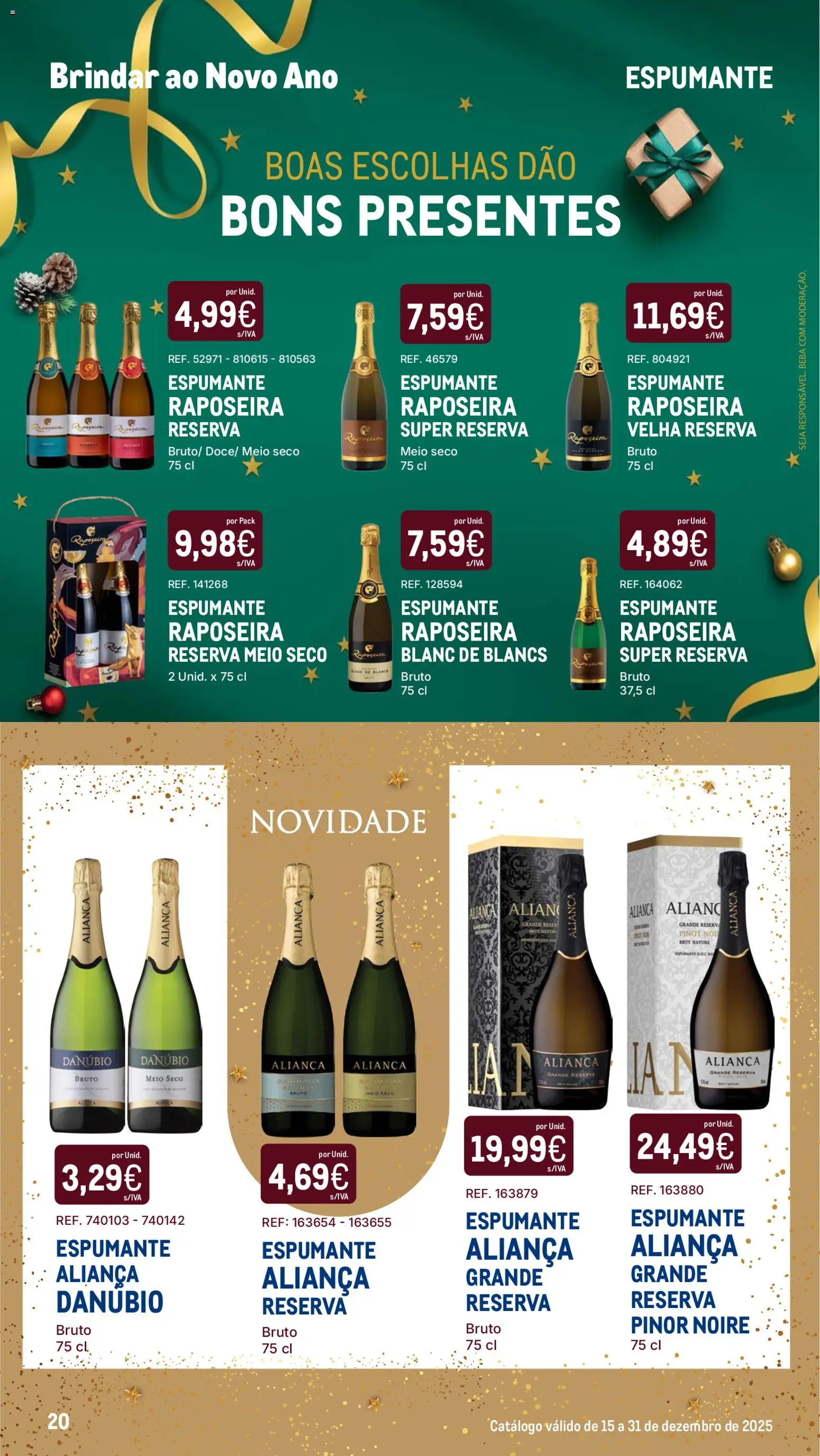 Makro Catálogo Brindar ao Ano Novo │ válido de 15.12.2025 | Página: 20 | Produtos: Espumante, Aliança