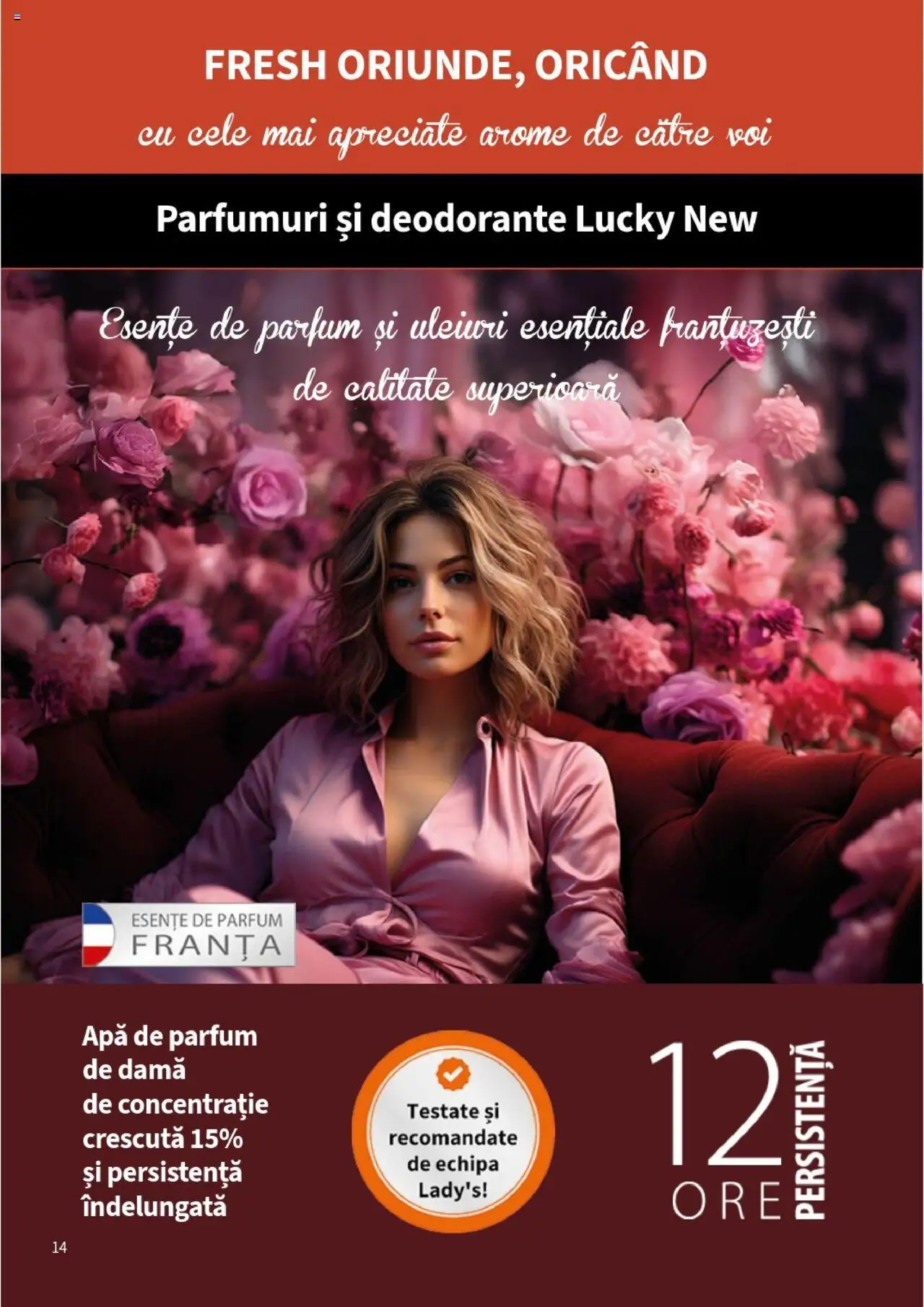 Noul catalog Lady’s – valabil de la 01.08.2025 | Pagină: 14 | Produse: Apă de parfum, Parfum, Apă