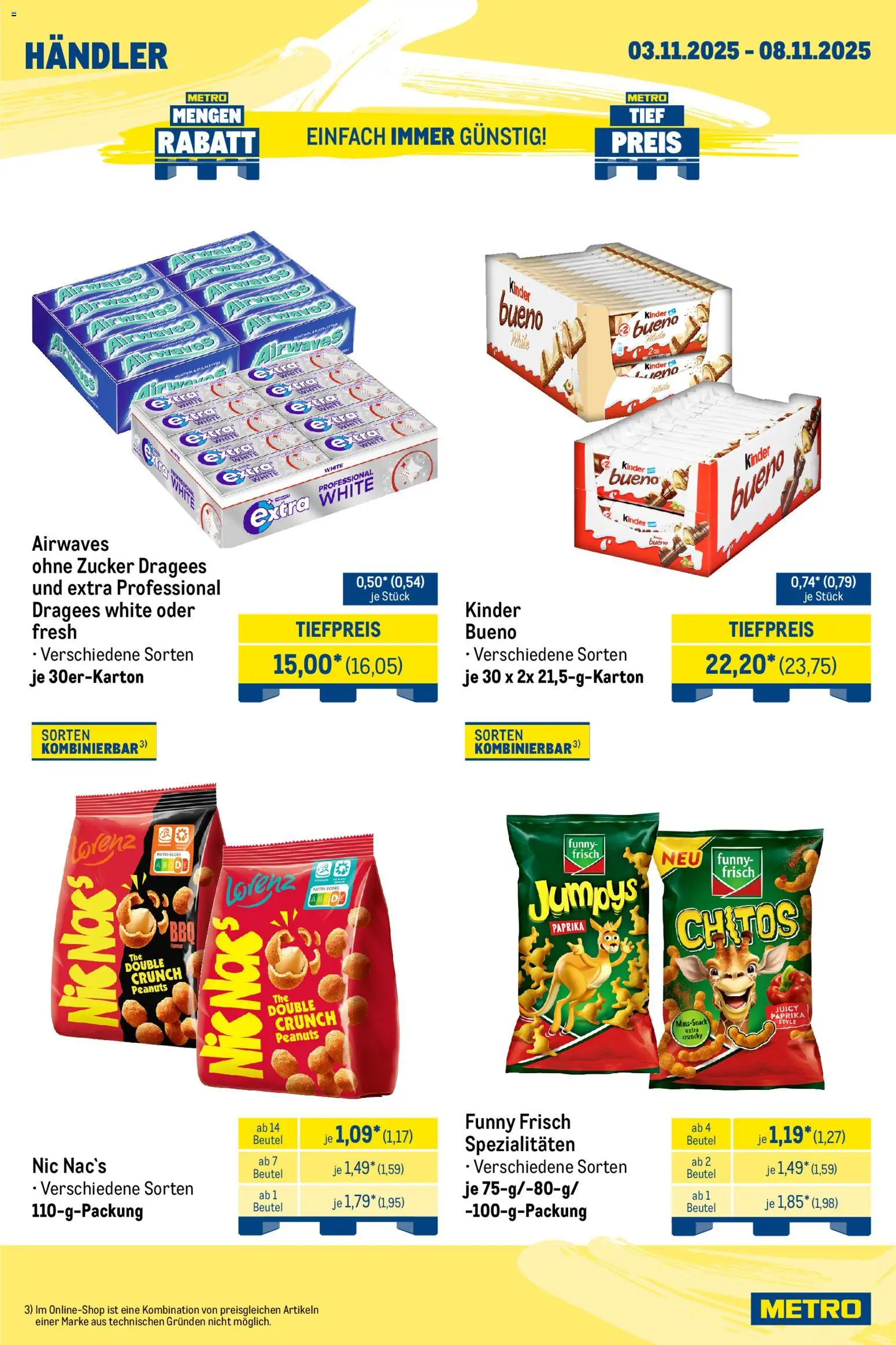 Metro Wochen-Angebote Händler – gültig ab 03.11.2025 | Seite: 2 | Produkte: Funny frisch, Paprika, Zucker