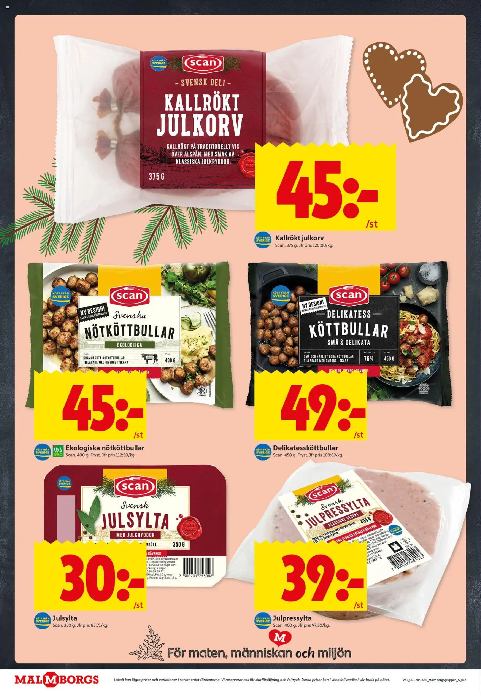 ICA Kvantum reklamblad aktuell från 15.12.2025 | Sida: 12 | Produkter: Salt, Köttbullar