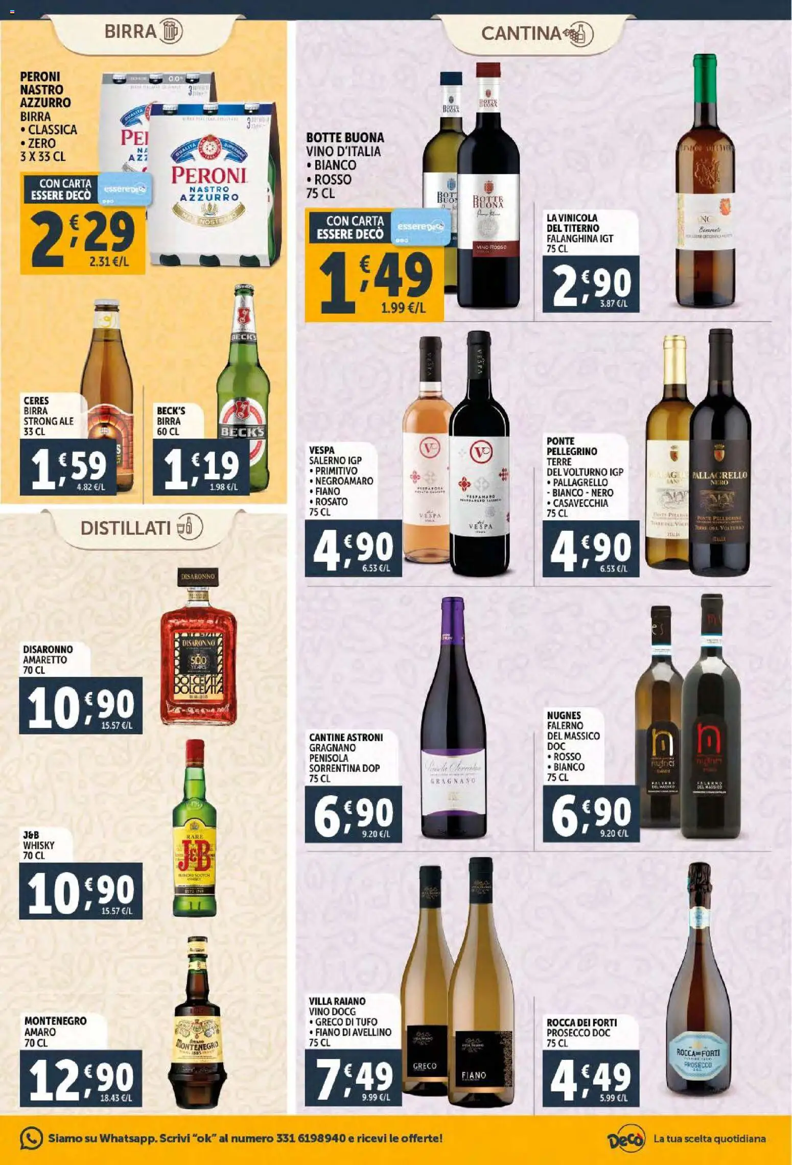 Volantino Decò del 20.01.2026 | Pagina: 19 | Prodotti: Prosecco, Vino, Ceres, Amaro