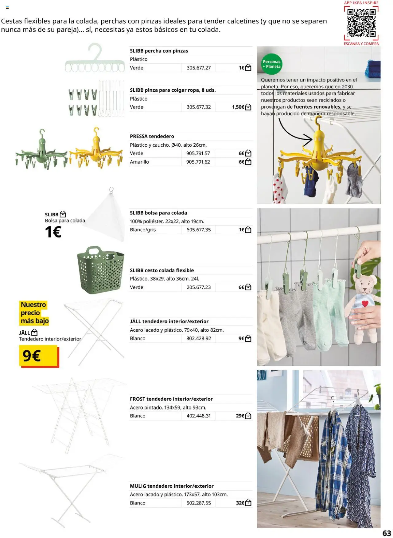 Catálogo IKEA Baňos │ válido desde el 04.02.2025 | Página: 63 | Productos: Percha, Tendedero, Bolsa