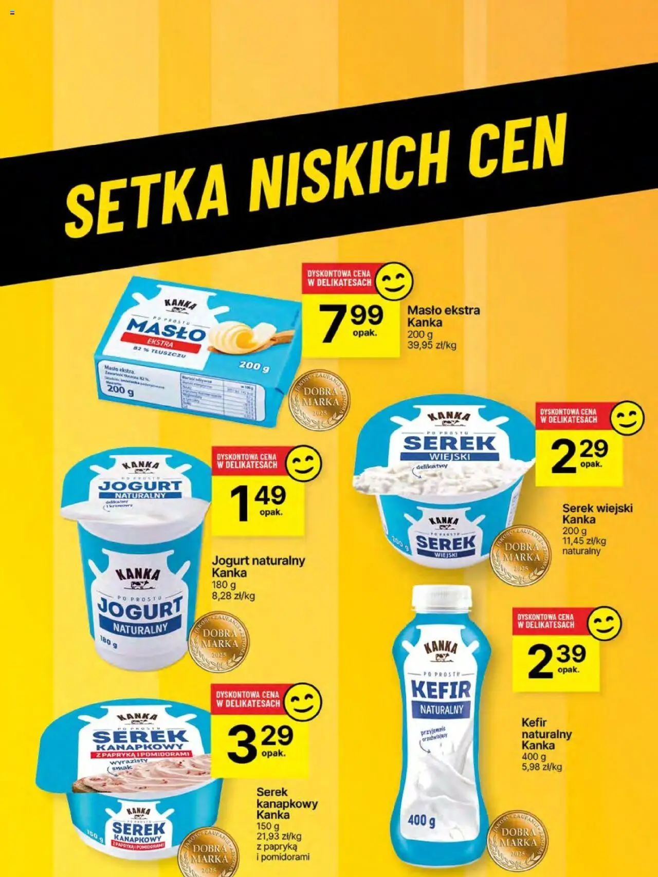 Delikatesy Centrum Gazetka - Sklepy Własne od 26.06.2025 | Strona: 48 | Produkty: Kefir, Kefir naturalny, Serek wiejski, Masło