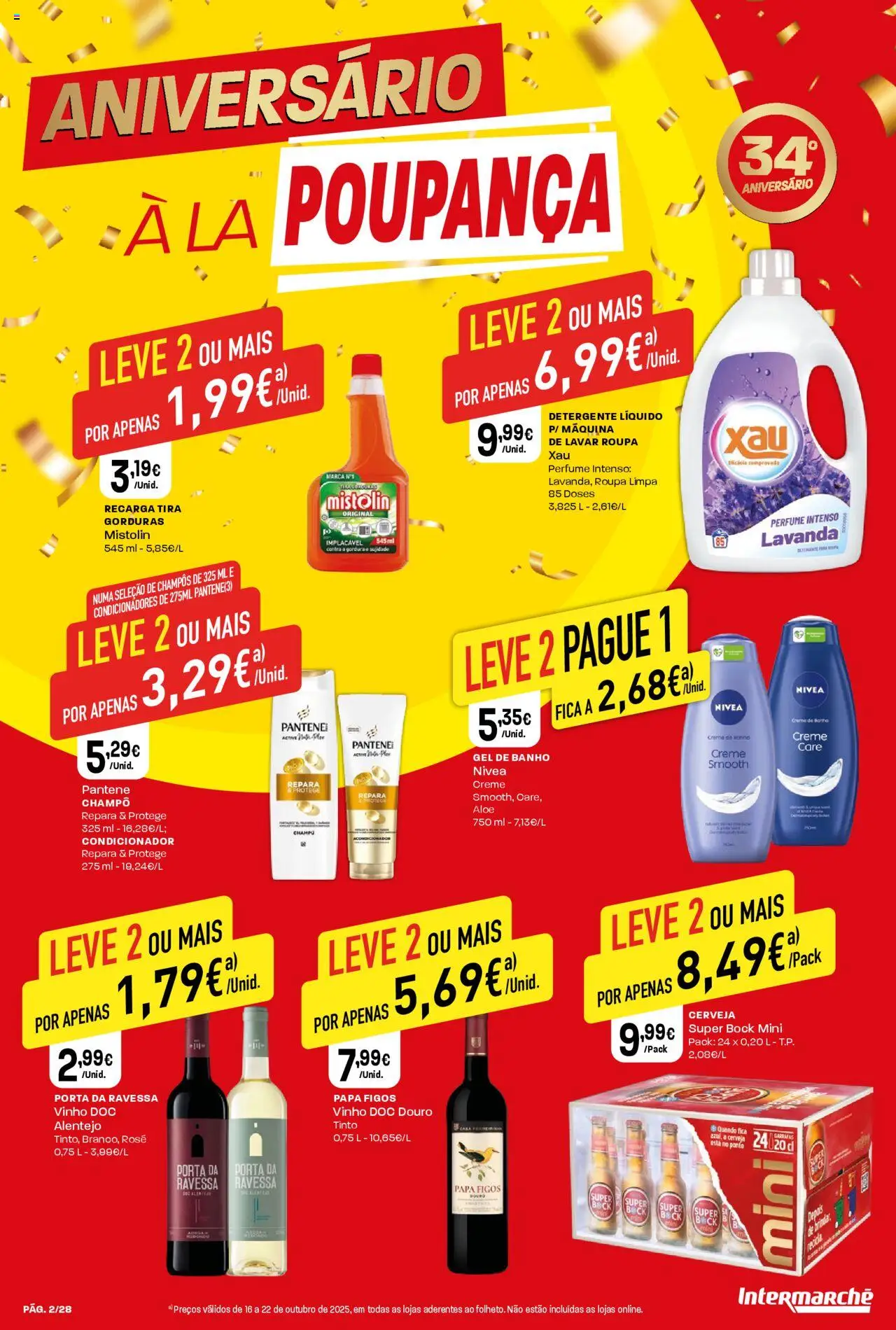 Intermarché Folheto Contact │ válido de 16.10.2025 | Página: 2 | Produtos: Porta, Perfume, Condicionador, Banho