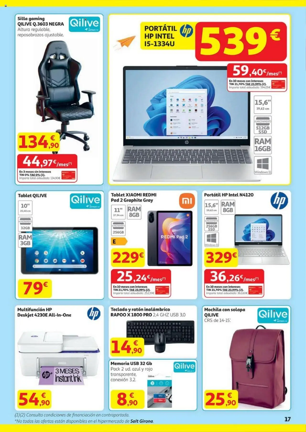 Alcampo - HP Nacional  │ válido desde el 14.08.2025 | Página: 17 | Productos: Portátil HP, Mochila, Ratón inalambrico, USB