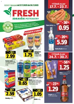 Fresh stredné a západné Slovensko - náhľad platný od 17.07.2025