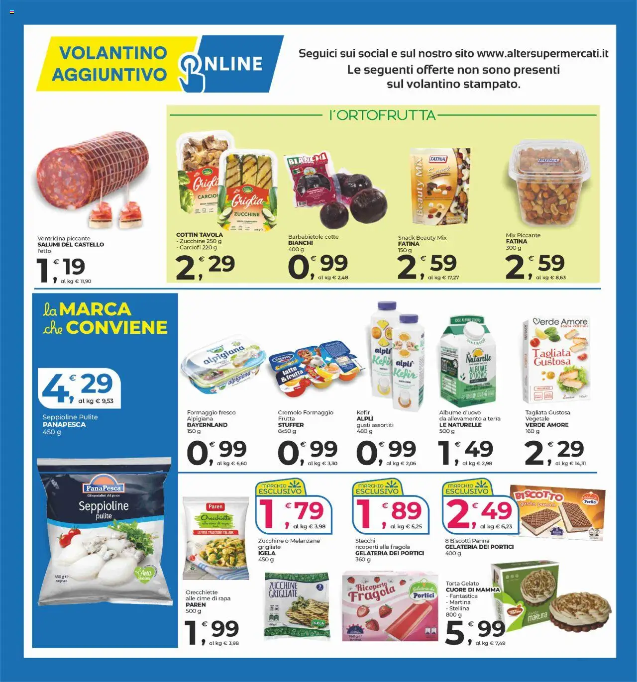Volantino Alter Discount del 22.08.2025 | Pagina: 13 | Prodotti: Biscotti, Gelato, Latte, Formaggio