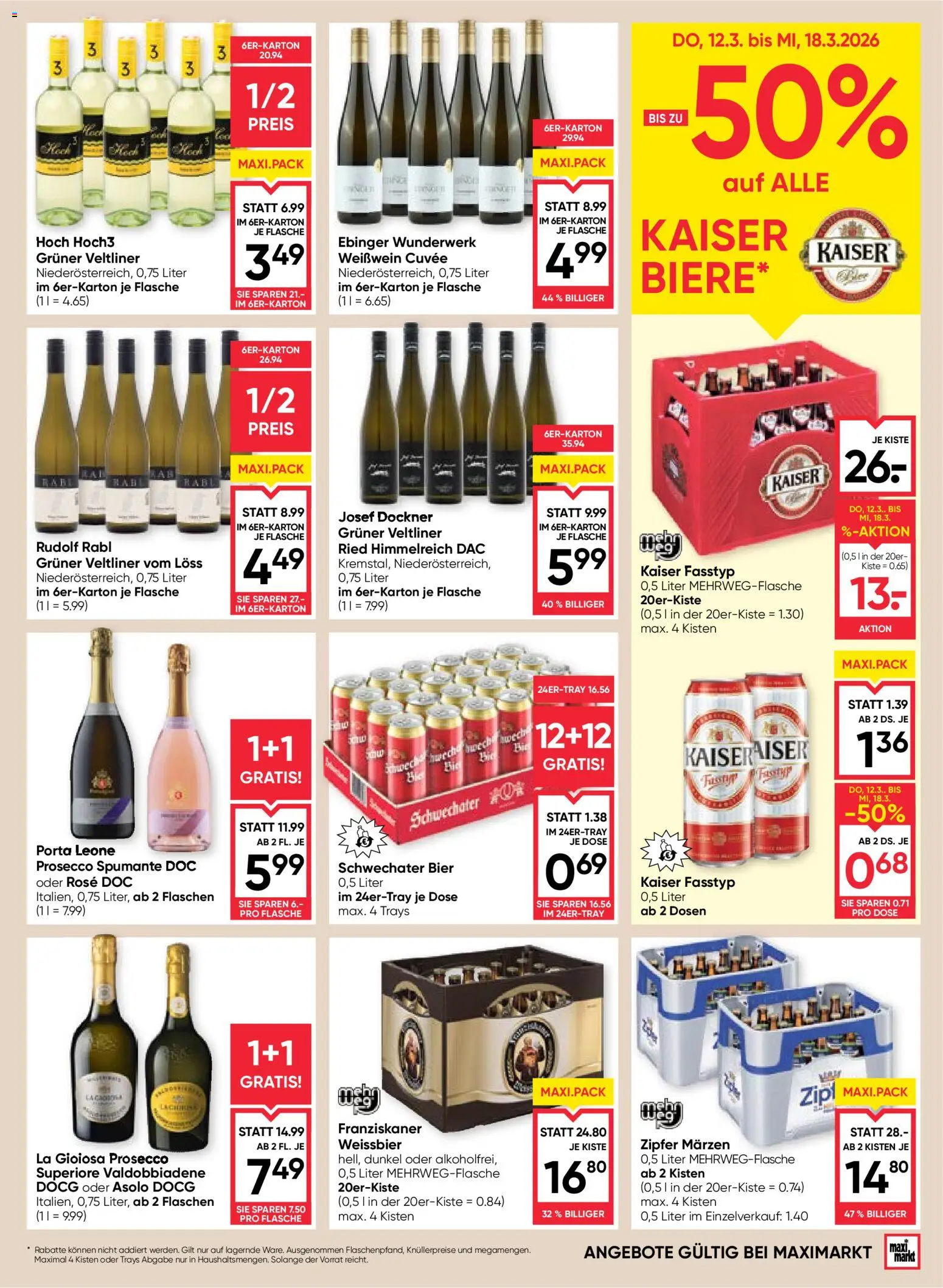 Maximarkt Flugblatt gültig ab 12.03.2026 | Seite: 15 | Produkte: Häränliha, Bier