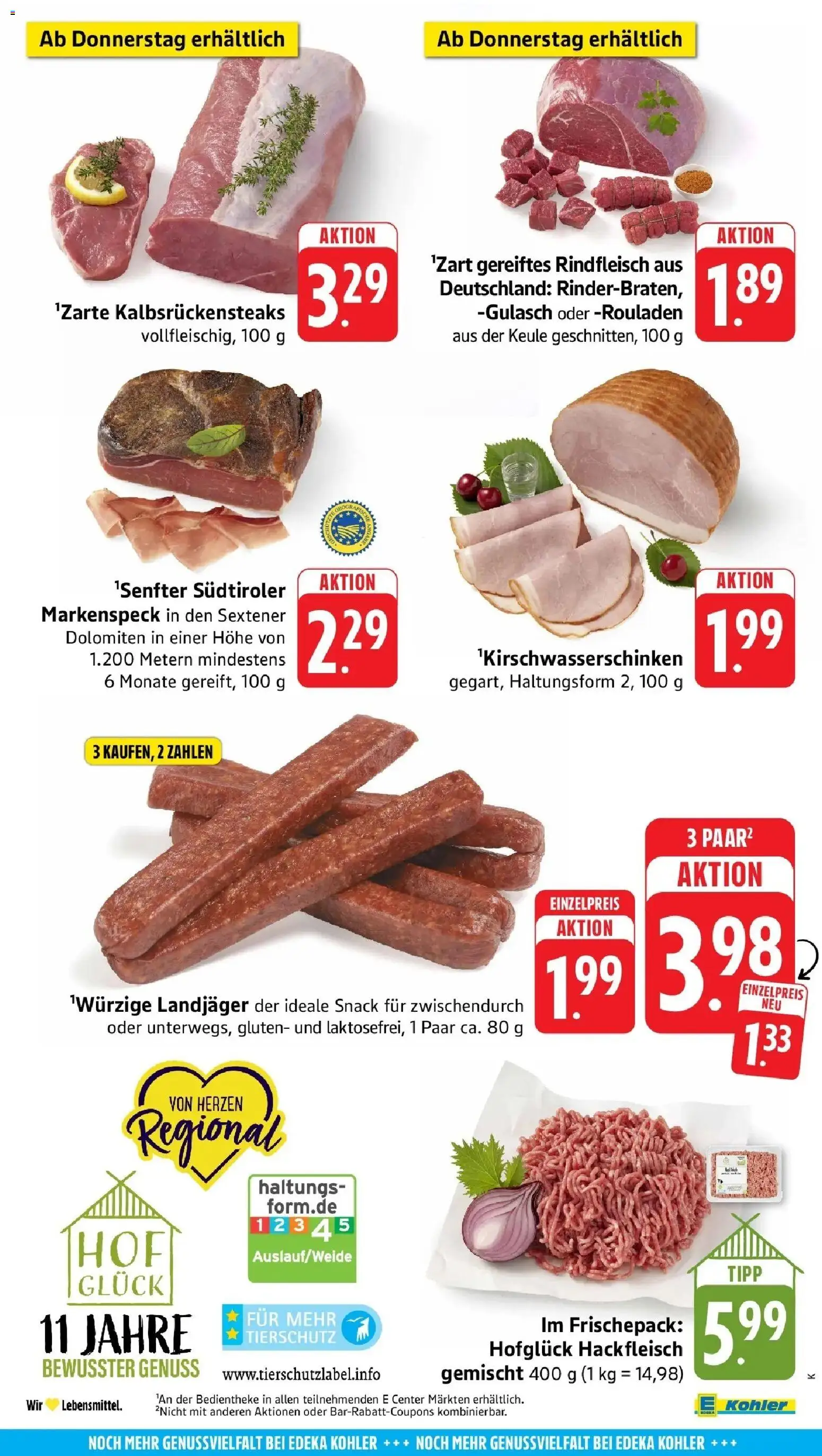 Angebote – gültig ab 16.03.2026 | Seite: 52 | Produkte: Gulasch, Rindfleisch, Hackfleisch