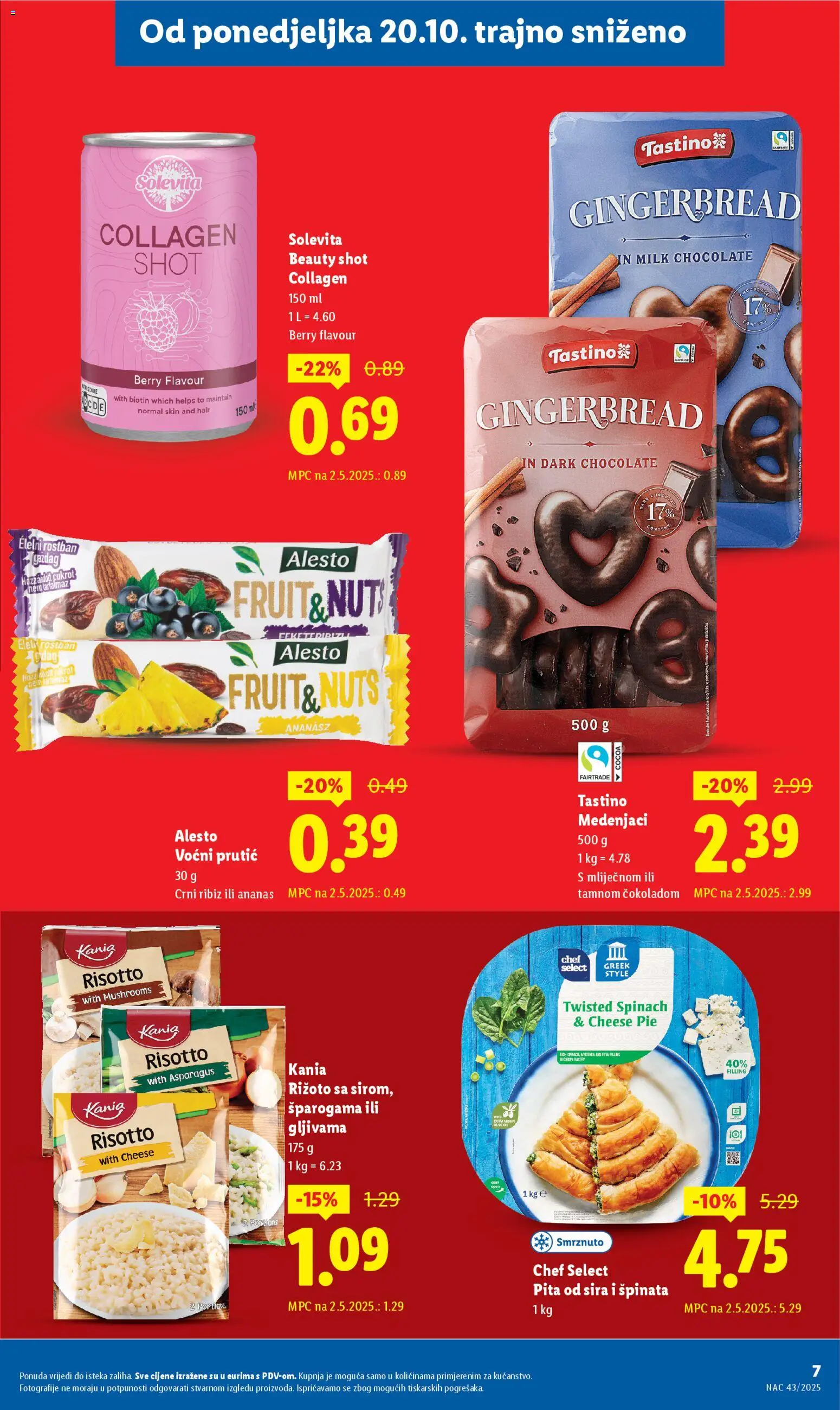 Lidl katalog | vrijedi od 08.09.2025 | Stranica: 7 | Proizvodi: Rižoto, Pita, Ananas