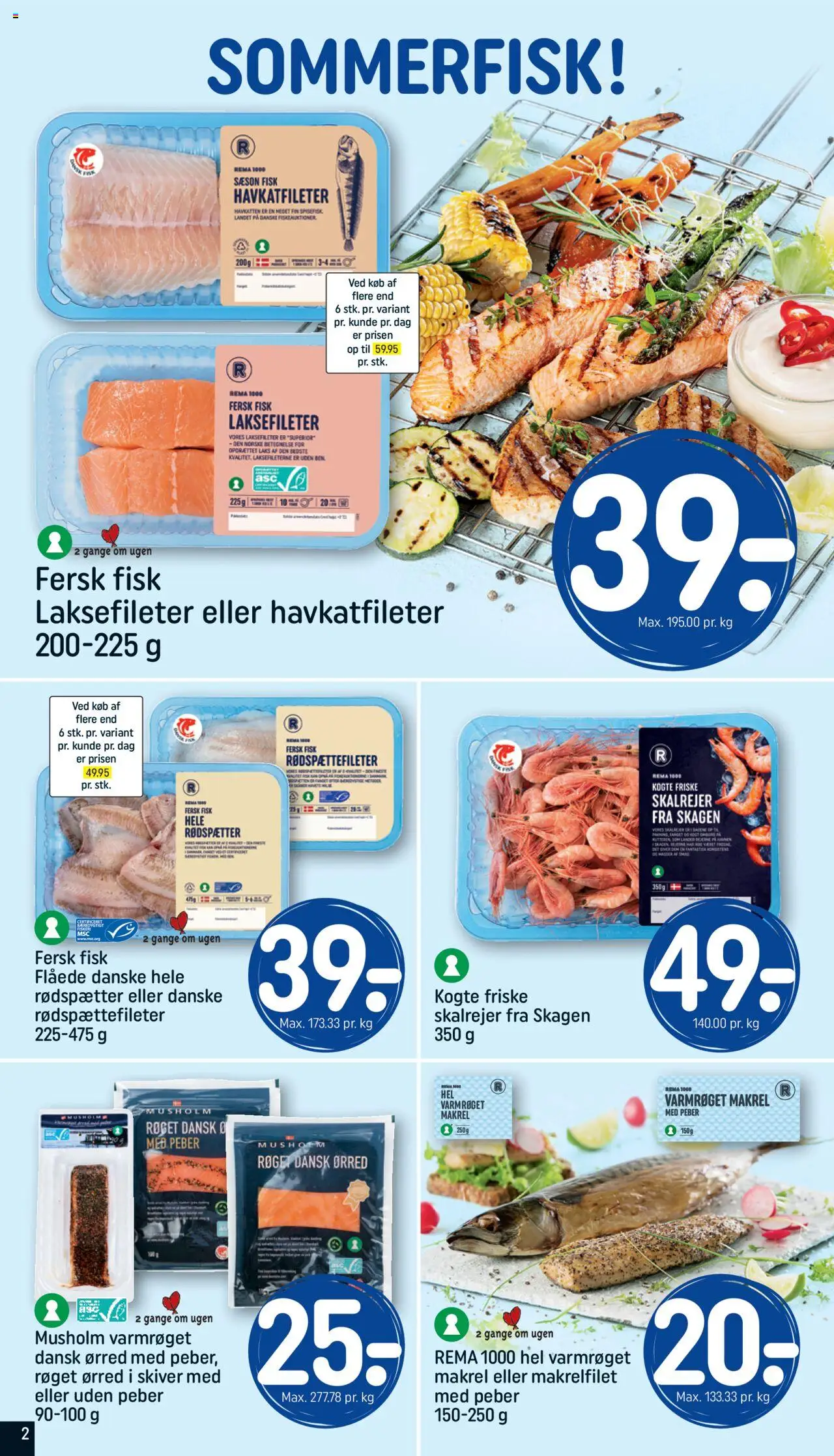 Rema 1000 Tilbudsavis gyldig fra 29.06.2025 | Side: 2 | Produkter: Fisk, Peber, Makrel