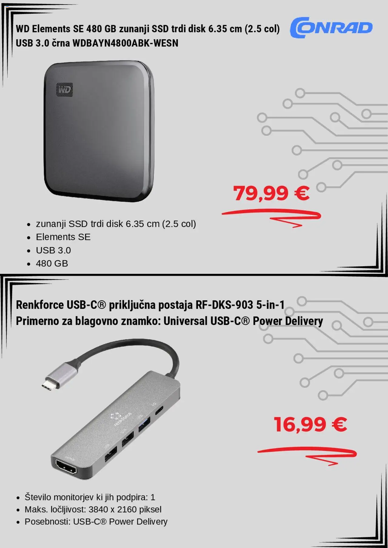 Conrad katalog │ velja od 14.08.2025 | Stran: 3 | Izdelki: Disk, Usb