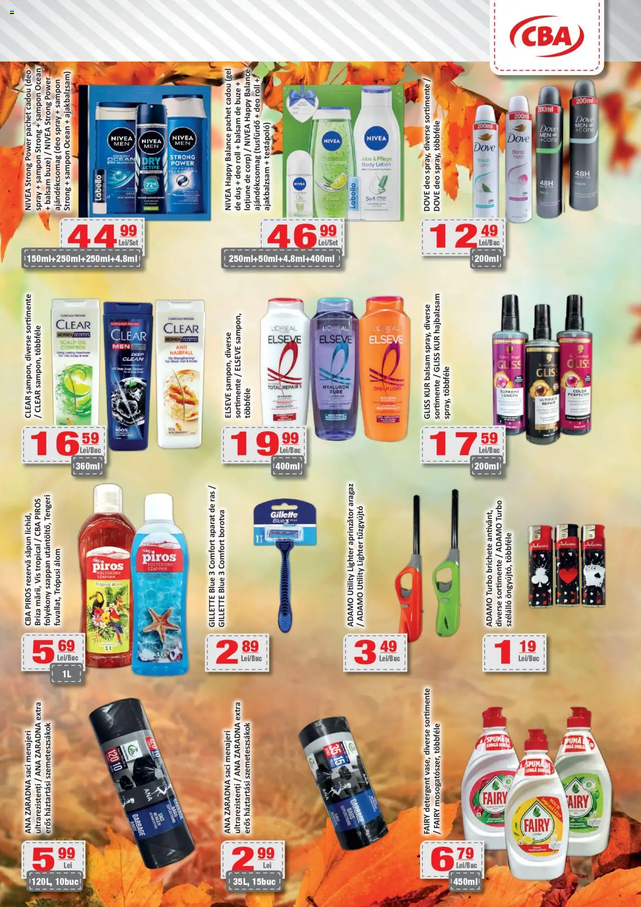 Noul catalog CBA – valabil de la 10.10.2025 | Pagină: 10 | Produse: Aparat De Ras, Saci menajeri, Balsam, Detergent
