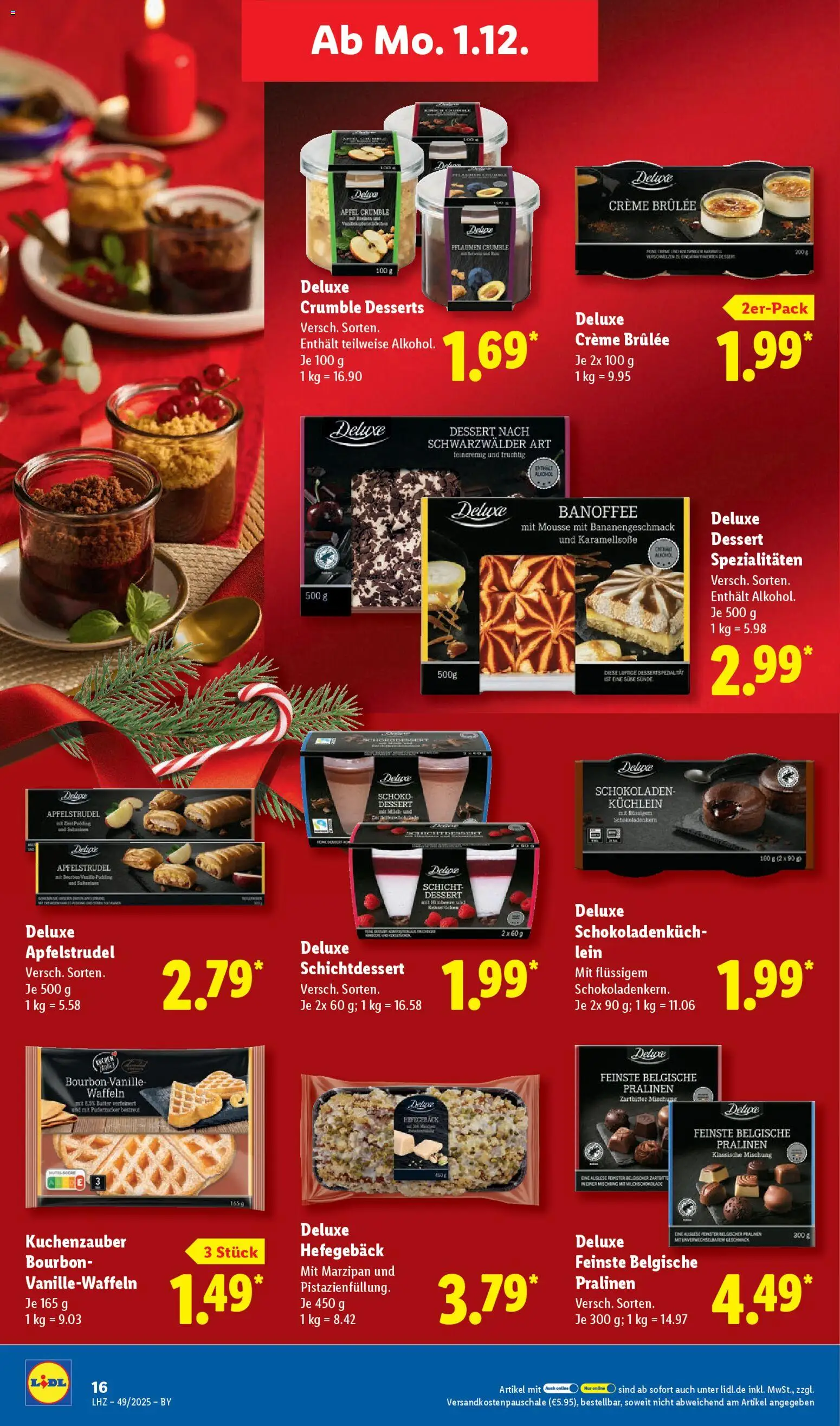 Lidl Prospekt Uffenheim – gültig ab 01.12.2025 | Seite: 26 | Produkte: Pflaumen, Äpfel, Waffeln, Himbeere