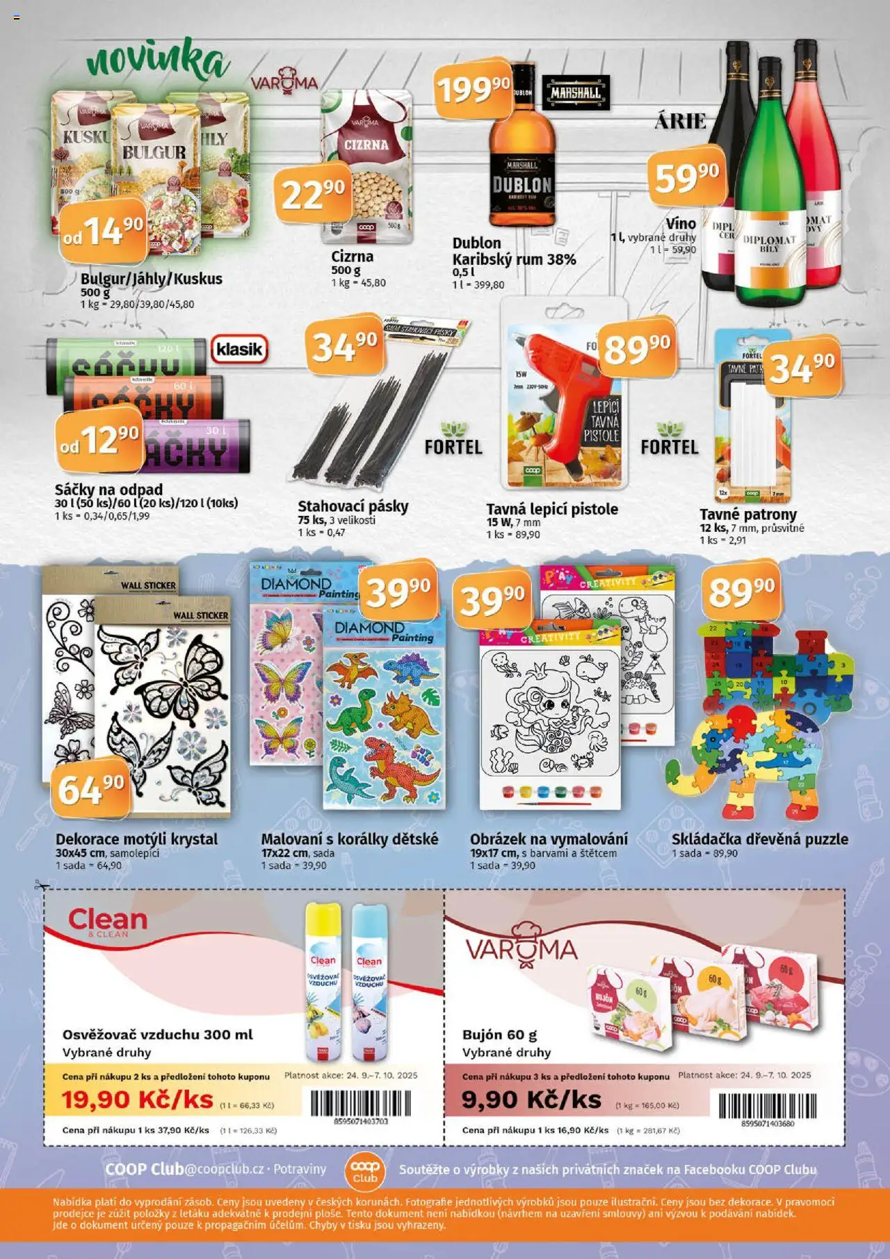 Coop leták - Tuty od 24.09.2025 | Strana: 10 | Produkty: Korálky, Puzzle, Cizrna, Potraviny