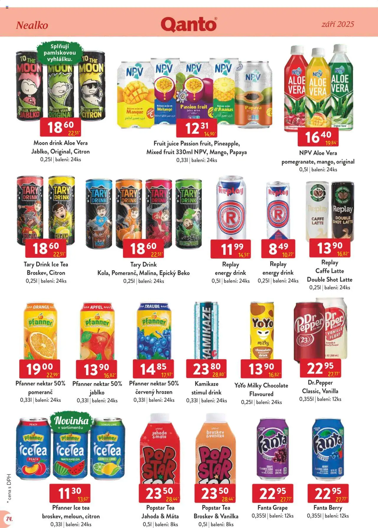 Astur & Qanto leták - Velkoobchod 09/2025 od 01.09.2025 | Strana: 74 | Produkty: Citron, Aloe vera, Ice tea, Cola