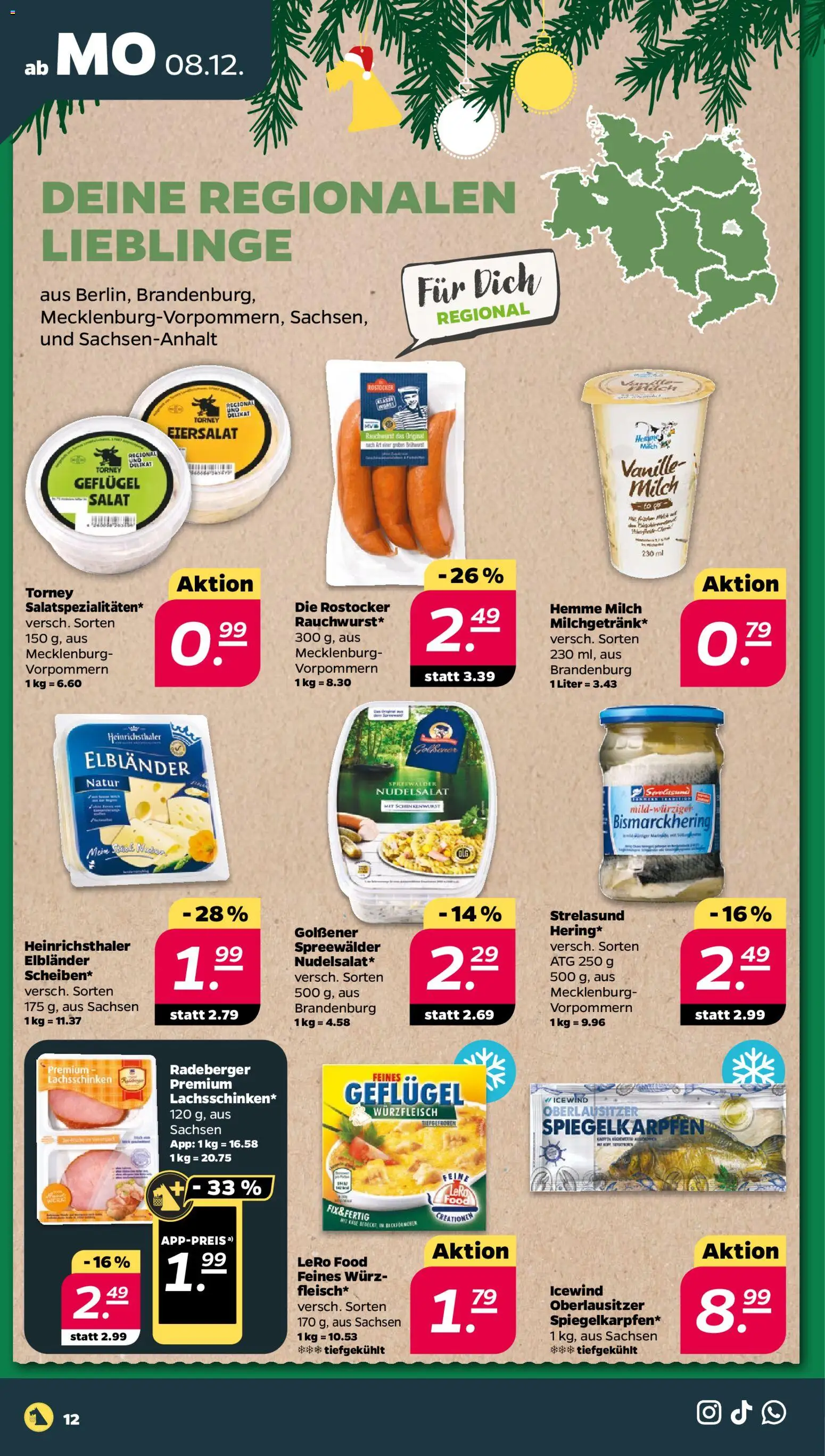 Netto Prospekt 	 – gültig ab 08.12.2025 | Seite: 12 | Produkte: Milch, Salat