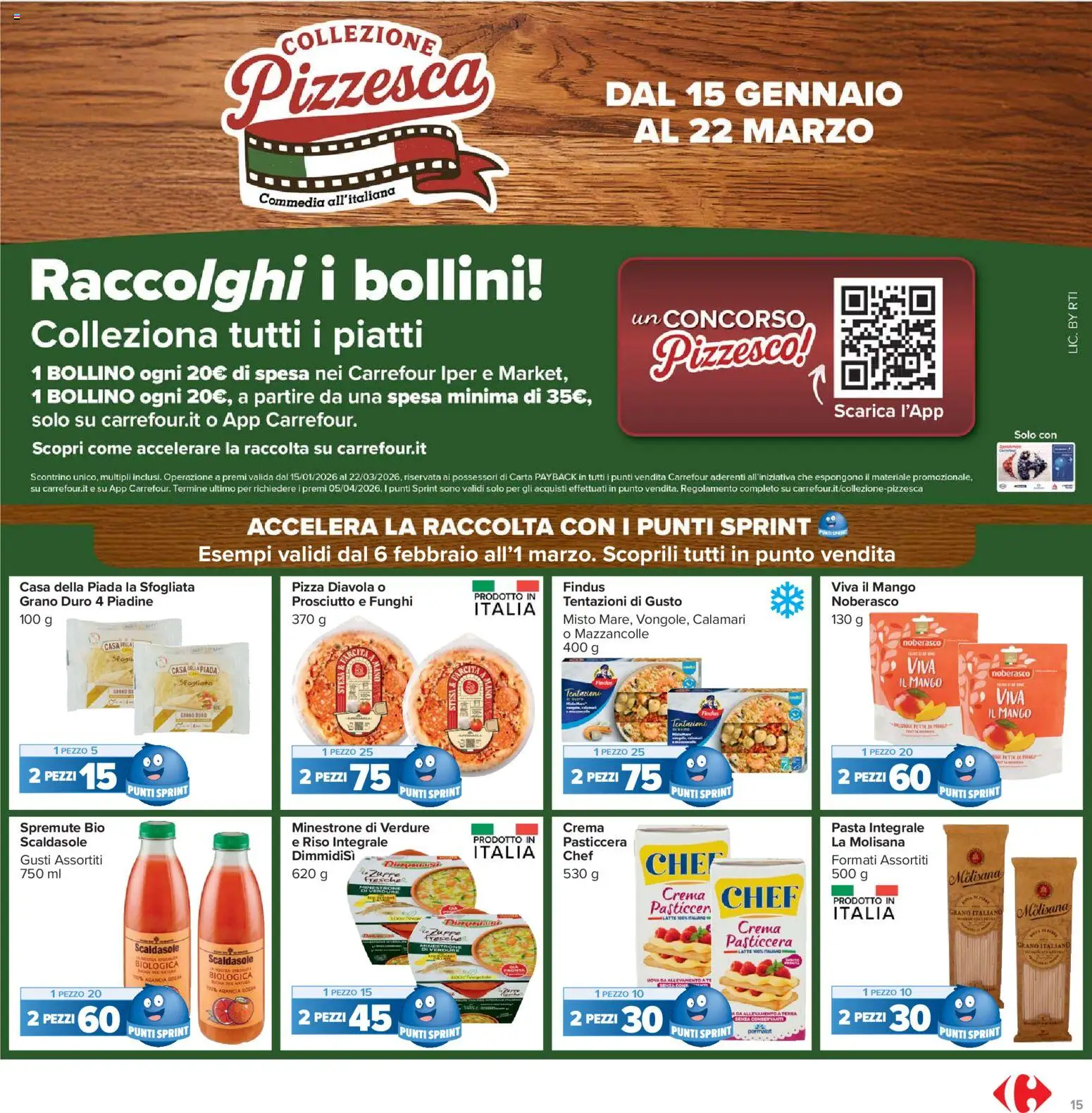 Volantino Carrefour del 17.02.2026 | Pagina: 15 | Prodotti: Riso, Latte, Mango, Funghi