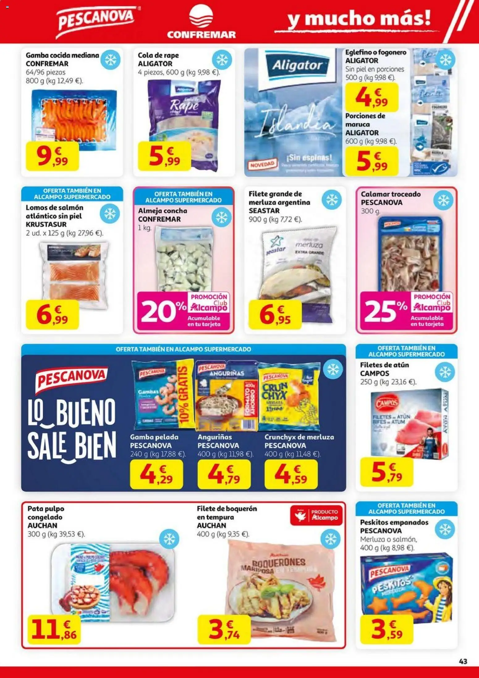 Alcampo - HG Pio XII Unificado  │ válido desde el 23.10.2025 | Página: 43 | Productos: Filete, Gamba