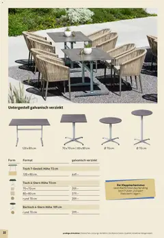 Prodega Aktionen Outdoor-Ausstattung ab 01.03.2026 gültig | Seite: 22 | Produkte: Tisch, Bartisch
