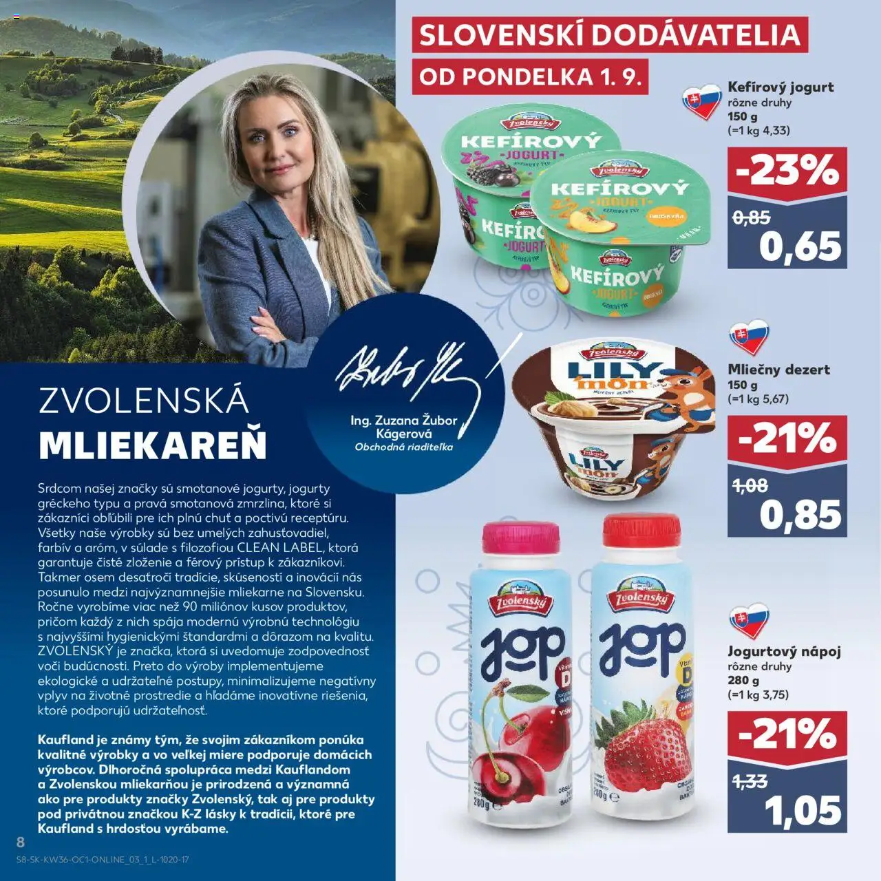 Kaufland SK akciós ujság - amely érvényes a következő dátumtól: 01.09.2025 | Oldal: 8