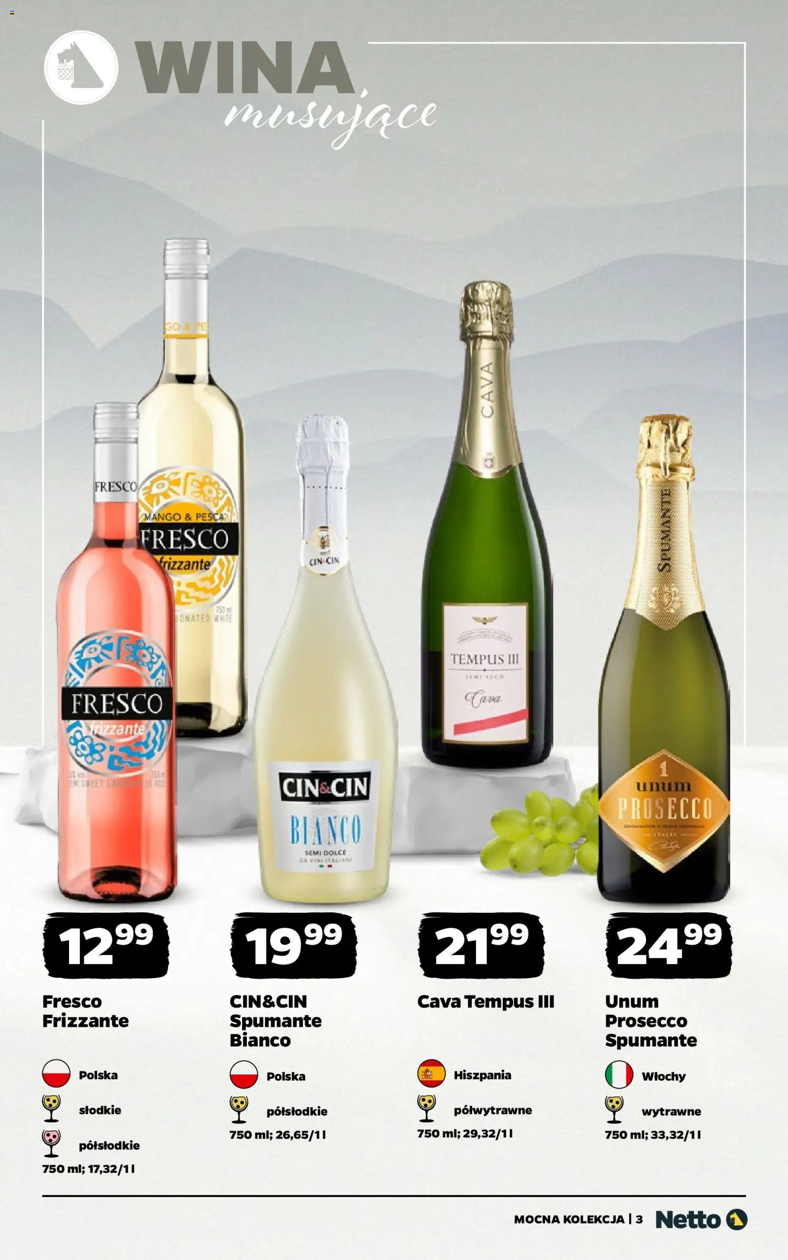 Netto gazetka - Wina od 16.02.2026 | Strona: 3 | Produkty: Mango, Fresco, Prosecco