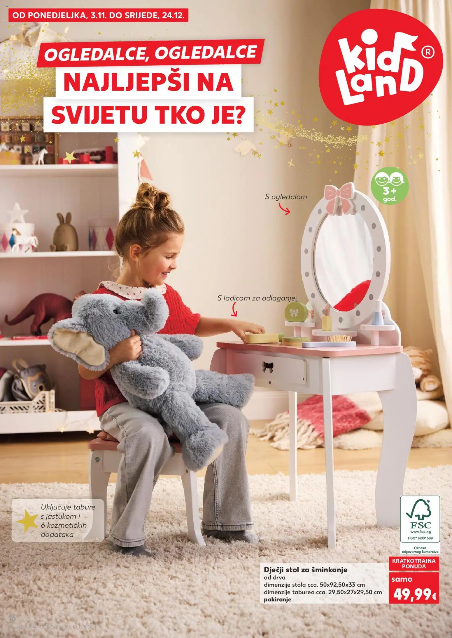 Kaufland katalog | vrijedi od 01.12.2025 | Stranica: 16 | Proizvodi: Stol, Tabure, Stol za šminkanje