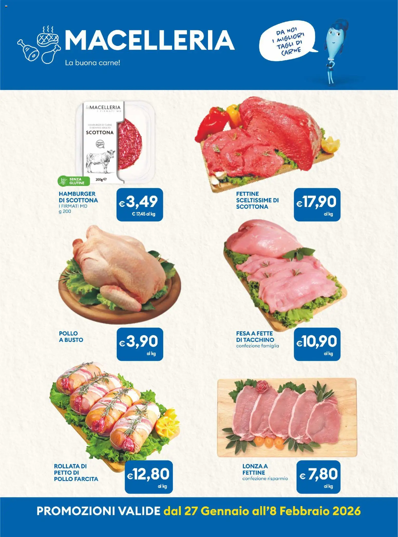 Volantino MD Discount del 27.01.2026 | Pagina: 13 | Prodotti: Bovino, Pollo, Tacchino, Hamburger