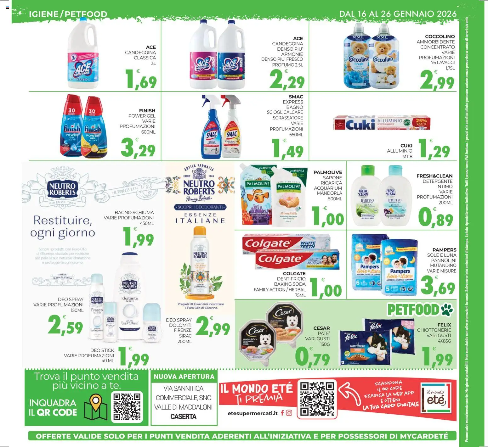 Volantino Eté del 16.01.2026 | Pagina: 12 | Prodotti: Ammorbidente, Detergente, Alluminio, Bagno