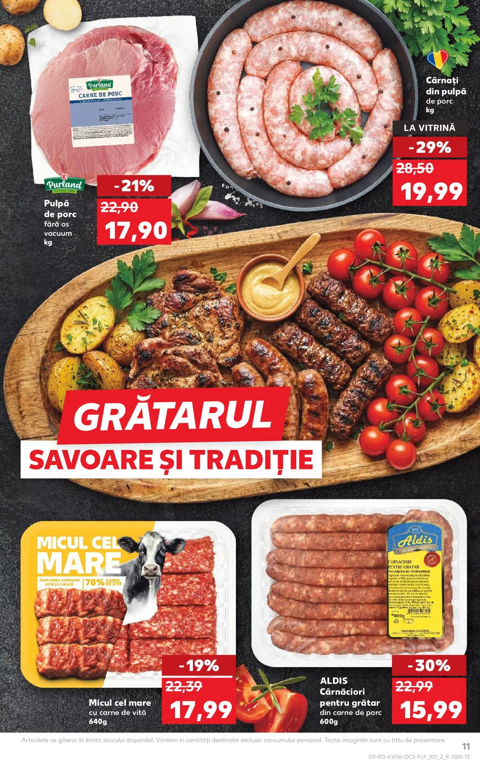 Noul catalog Kaufland – valabil de la 15.04.2026 | Pagină: 11 | Produse: Grătar, Vitrină, Carne De Porc, Cârnați
