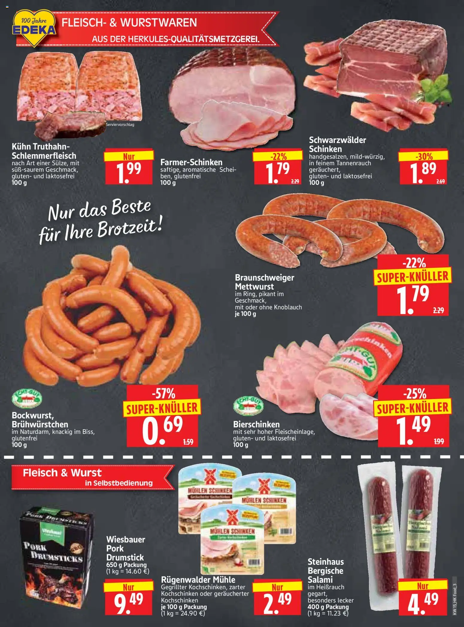 HERKULES Prospekt 	 – gültig ab 07.04.2026 | Seite: 3 | Produkte: Mühle, Wurst, Knoblauch, Salami