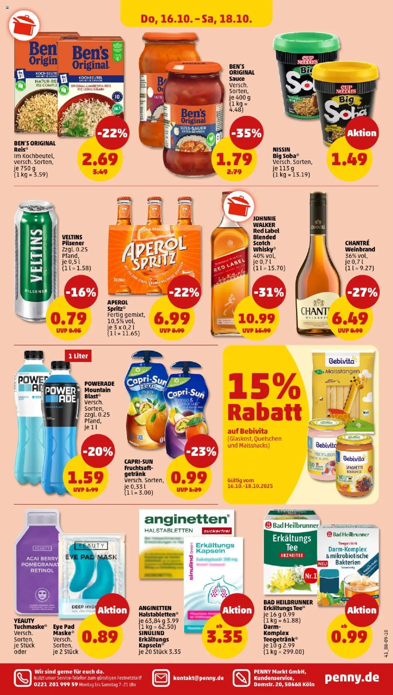 Penny Niedersachsen – gültig ab 13.10.2025 | Seite: 45 | Produkte: Äpfel, Gemüse, Tuchmaske, Uhr
