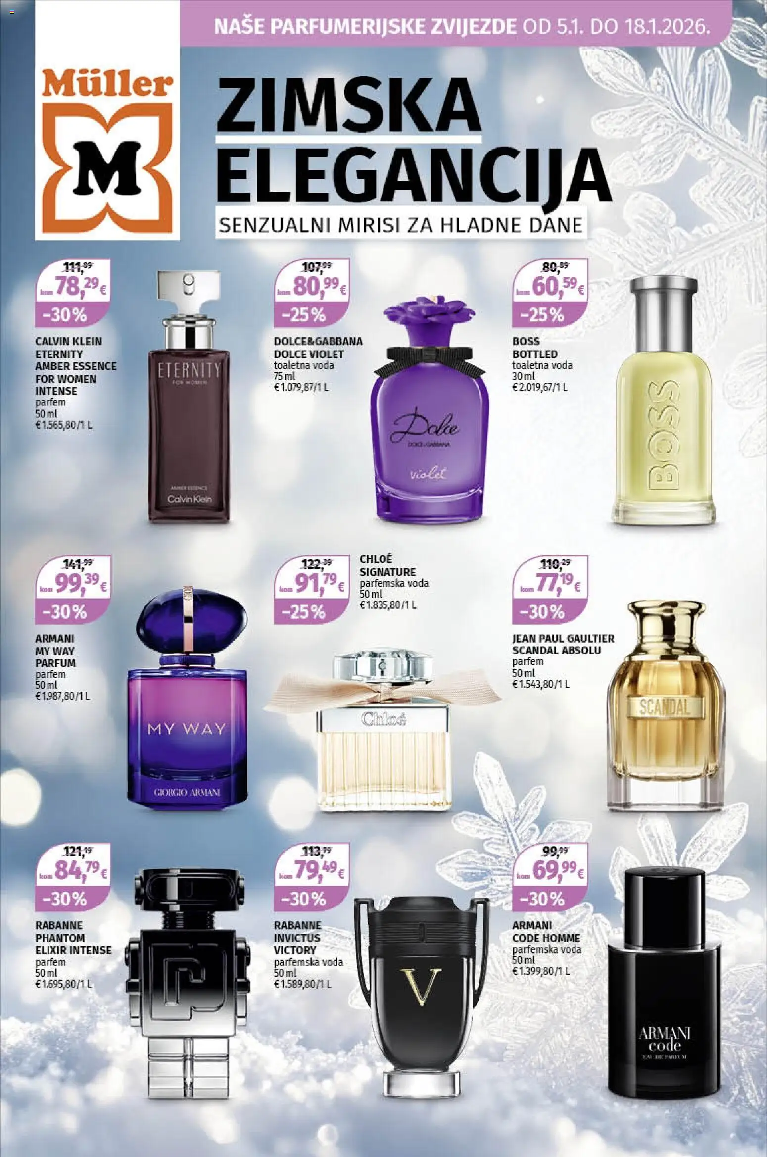 Müller katalog | vrijedi od 05.01.2026 | Stranica: 1 | Proizvodi: Parfem, Voda