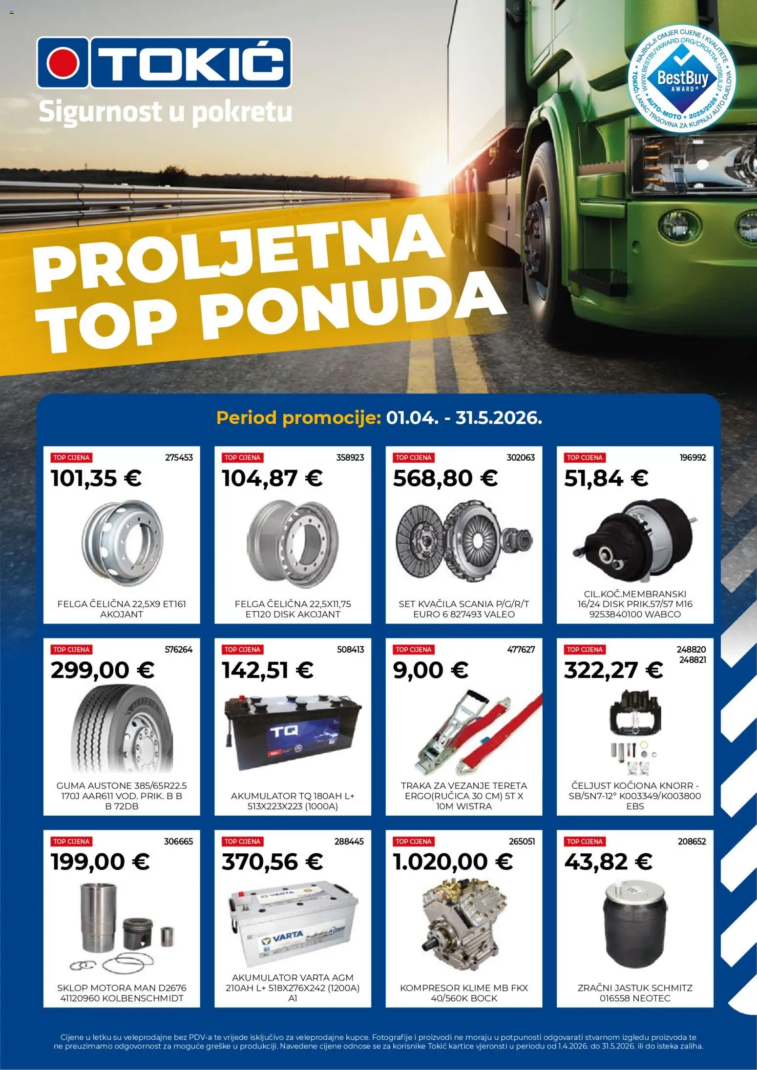 Tokić katalog | vrijedi od 01.04.2026 | Stranica: 1