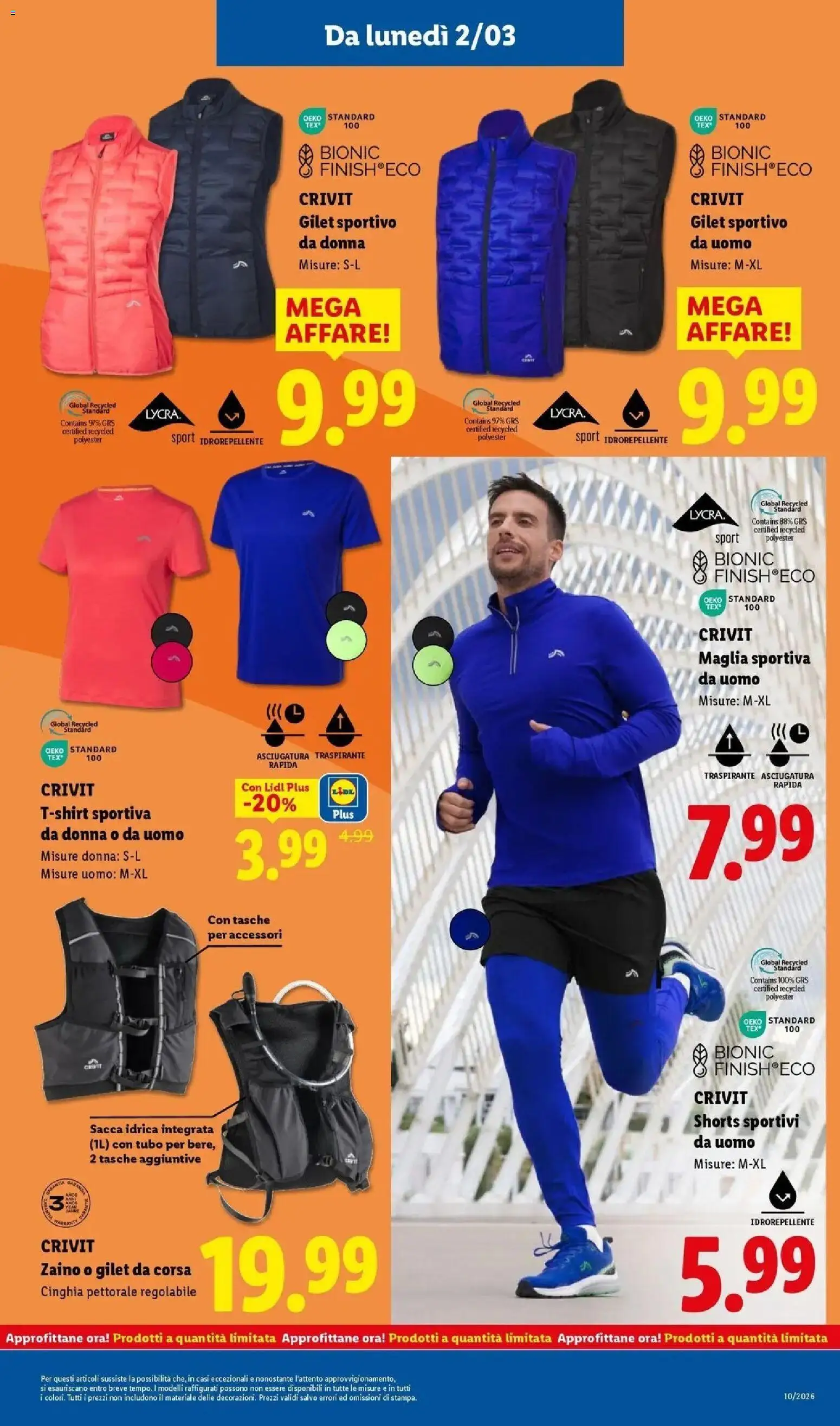Volantino Lidl del 01.03.2026 | Pagina: 37 | Prodotti: Zaino, Tubo, T-shirt, Gilet